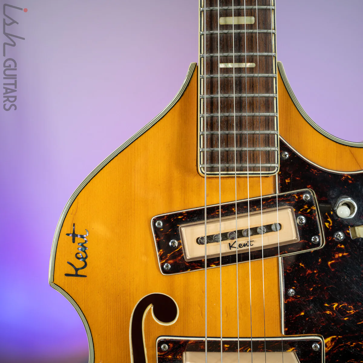 1966-1967 Kent 834 Violin Body Blonde - Image 3