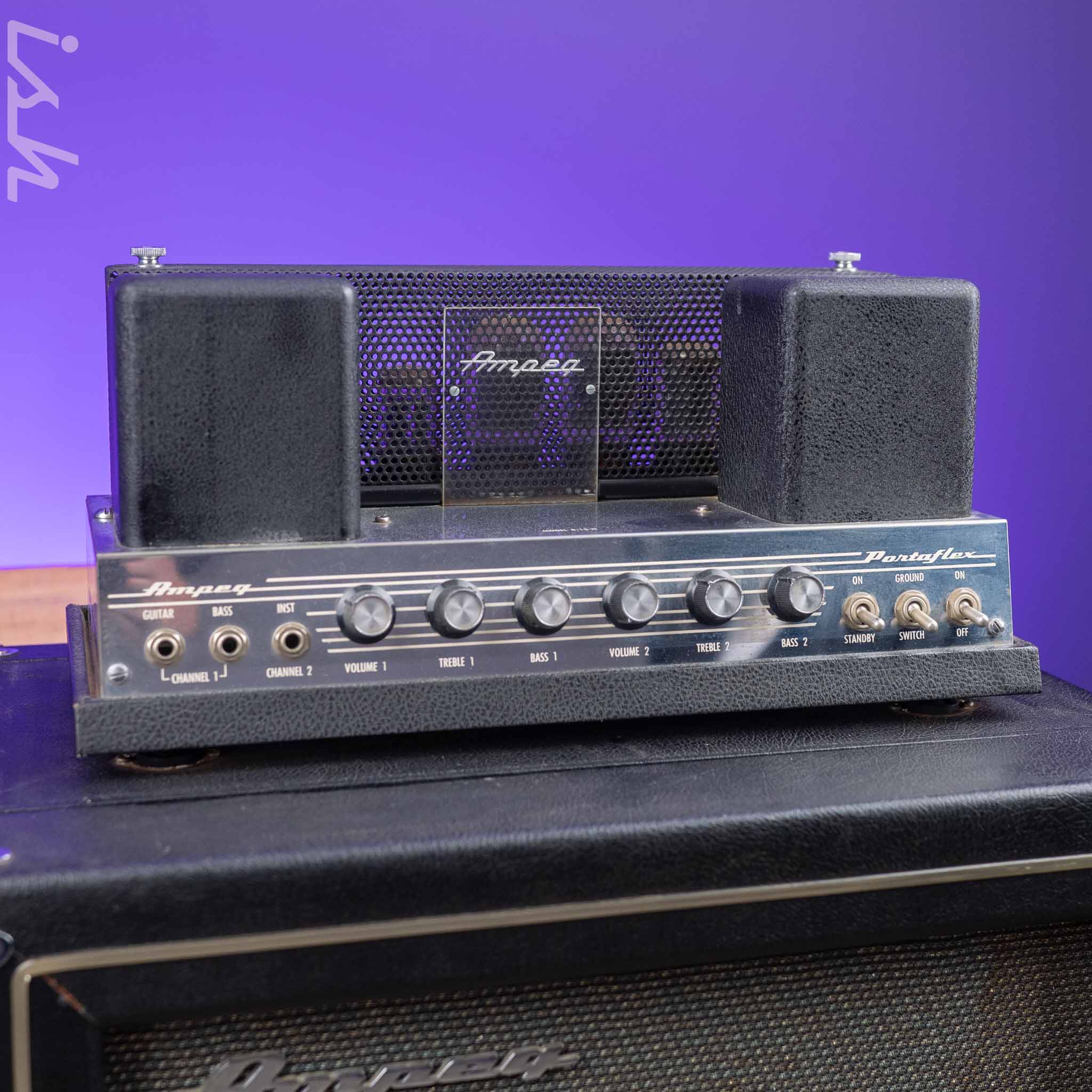 1967 Ampeg B-15N Black Smooth Tolex 1 Owner w/ Warranty Card - Image 2