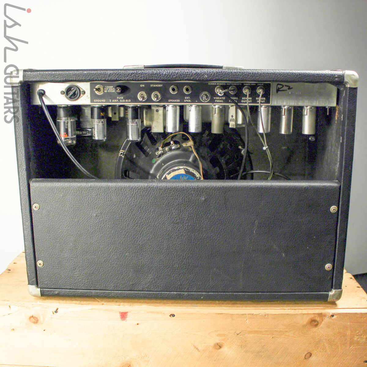 1968 Fender Deluxe Reverb "Drip Edge" w/ Footswitch - Image 6