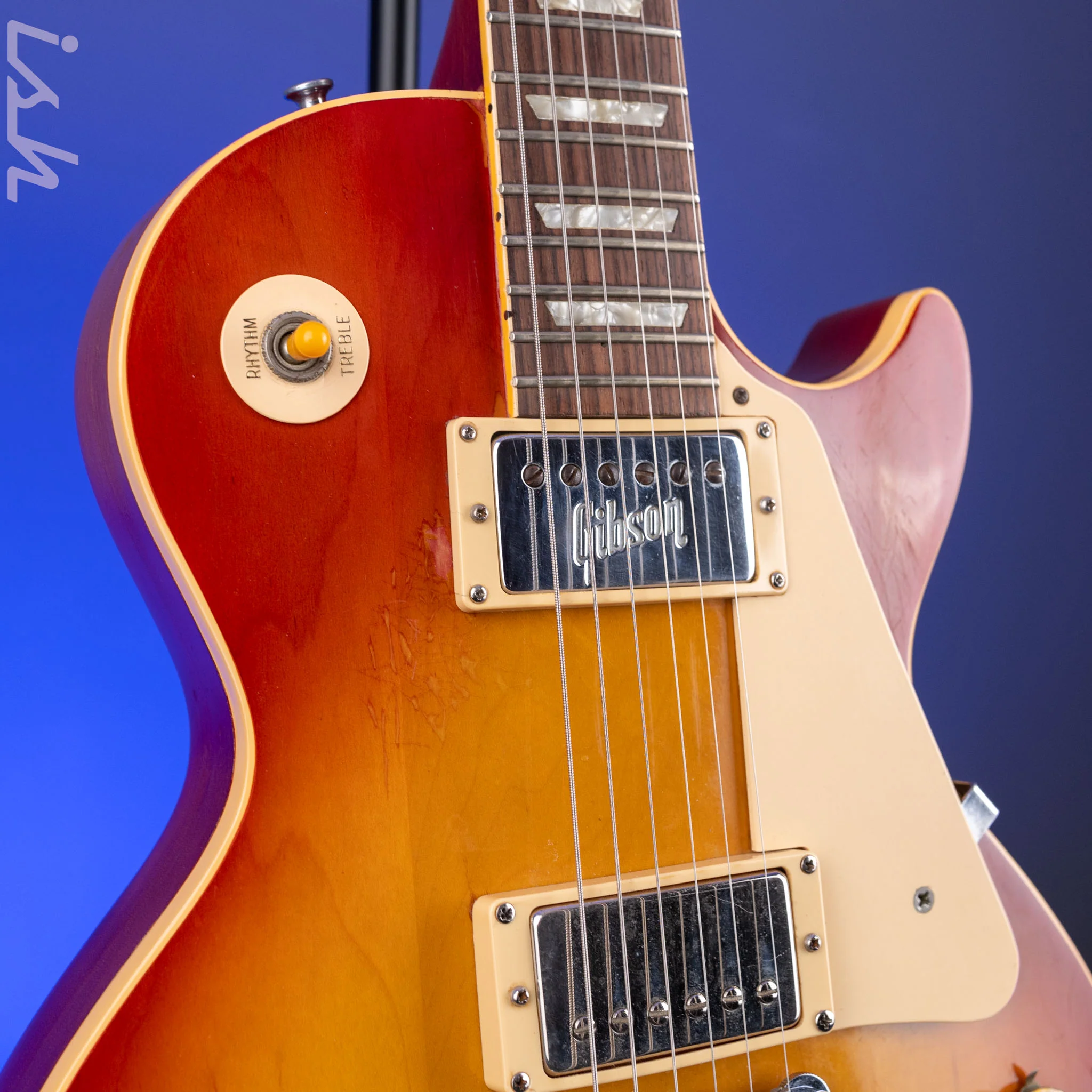1970's Gibson Les Paul Deluxe Cherry Sunburst w/ Gibson Embossed T-Top Pickup - Image 3