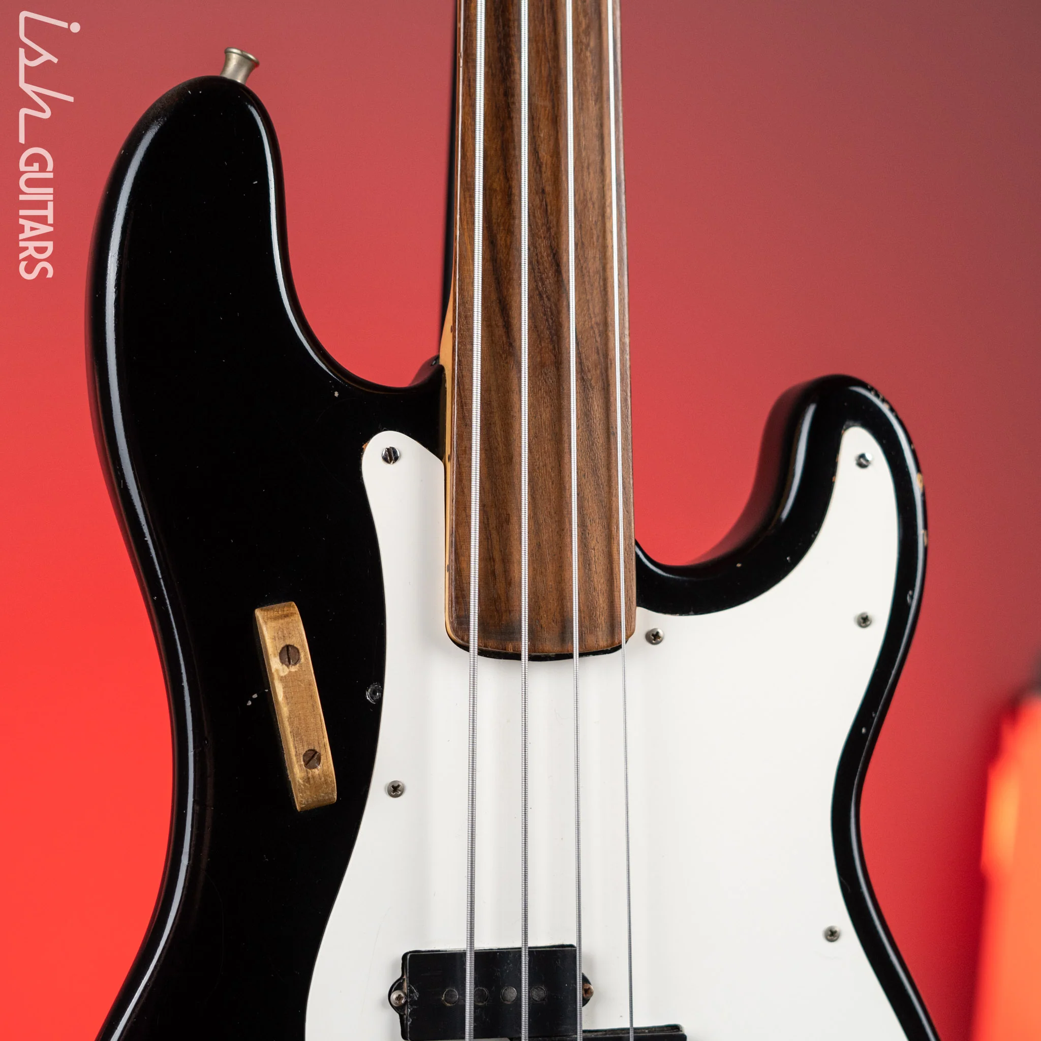 1972 Fender Fretless Precision Bass Black - Image 3
