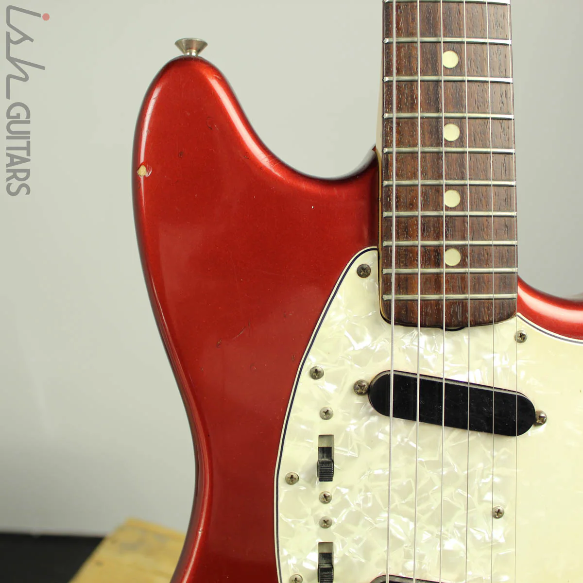 1973 1974 Fender Mustang Red with Competition Racing Stripes (DEMO VIDEO) - Image 4