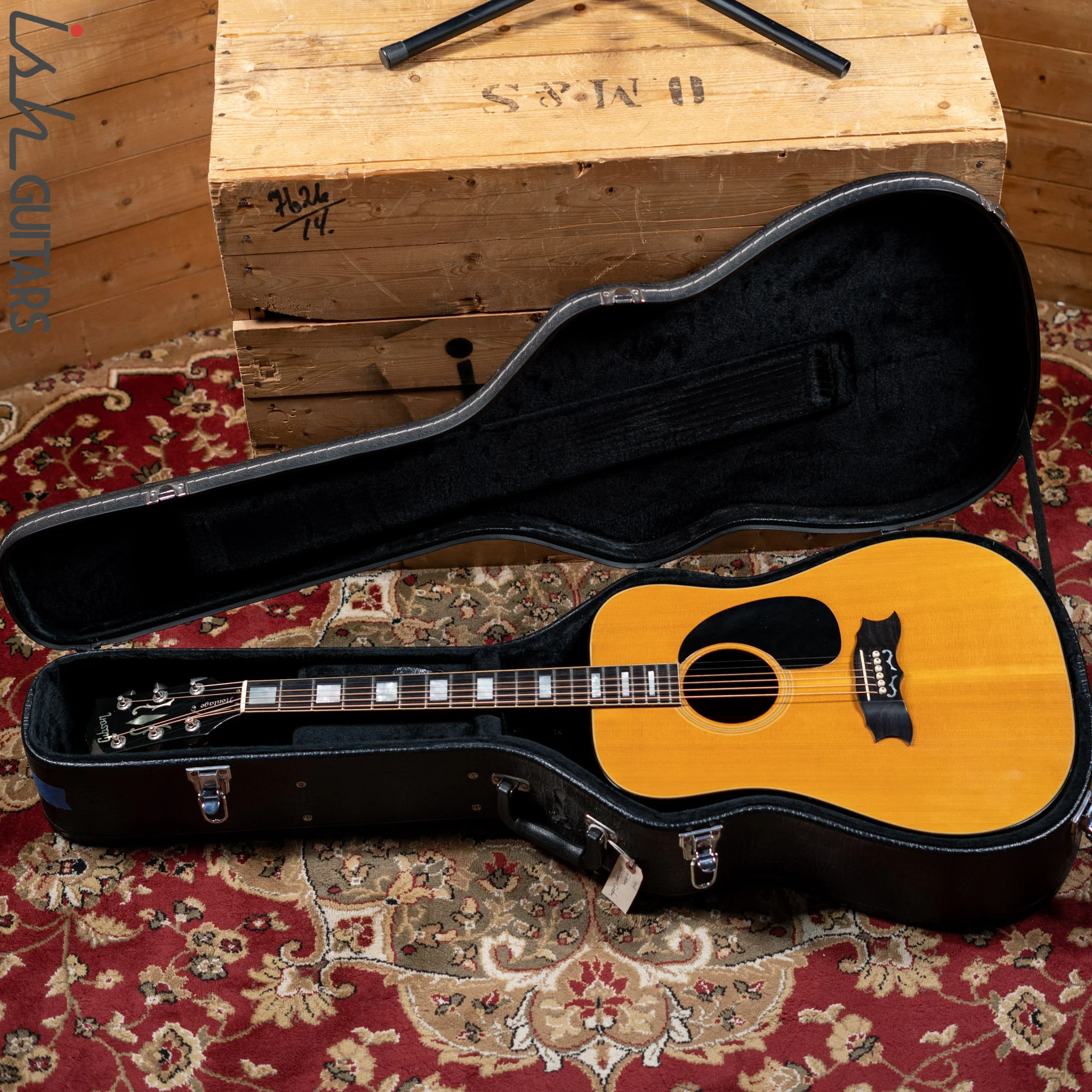 1974 Gibson Heritage Custom Acoustic Guitar Natural - Image 21