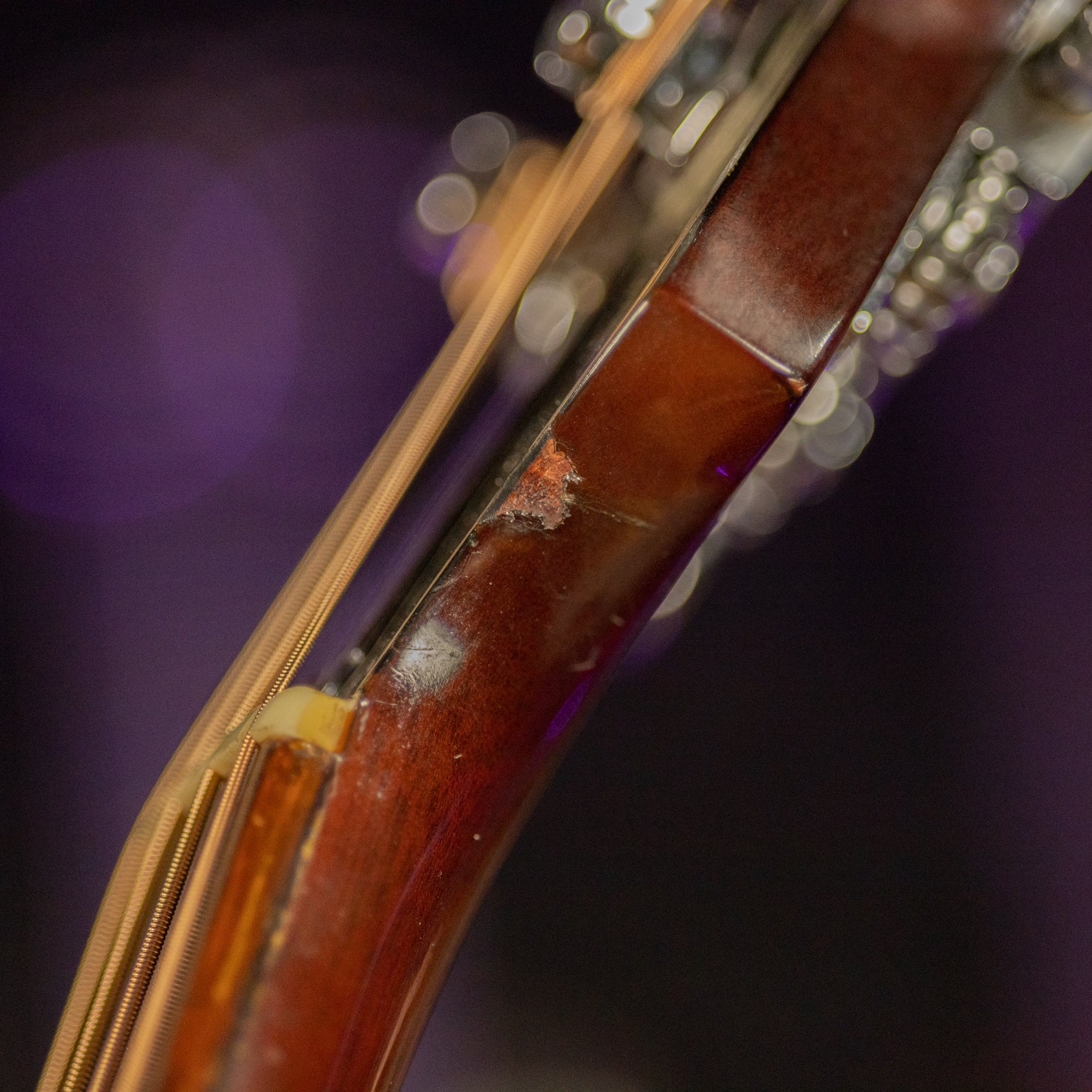 1976 Guild B5O NT Fretless Acoustic Bass Guitar Natural - Image 5