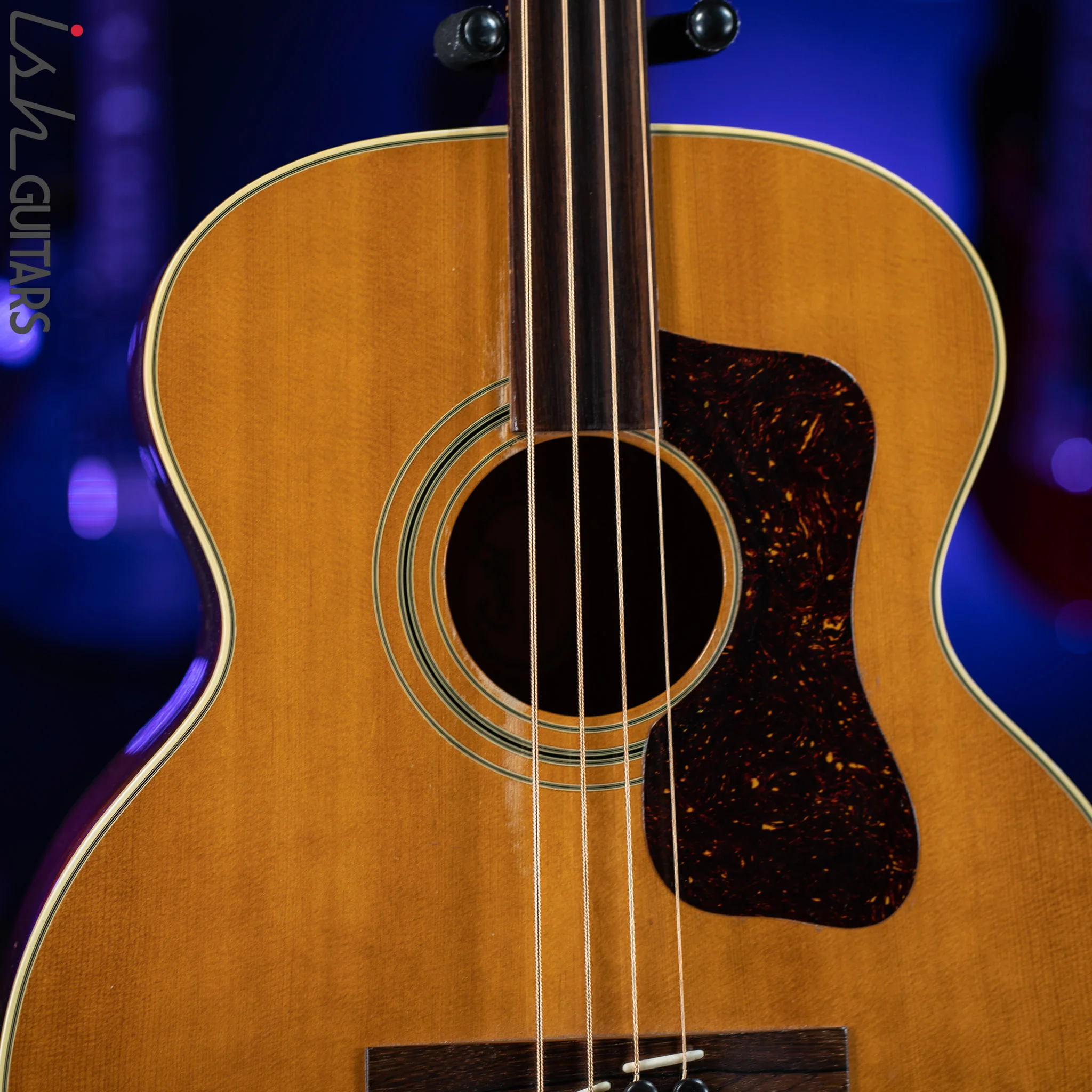 1976 Guild B5O NT Fretless Acoustic Bass Guitar Natural - Image 6