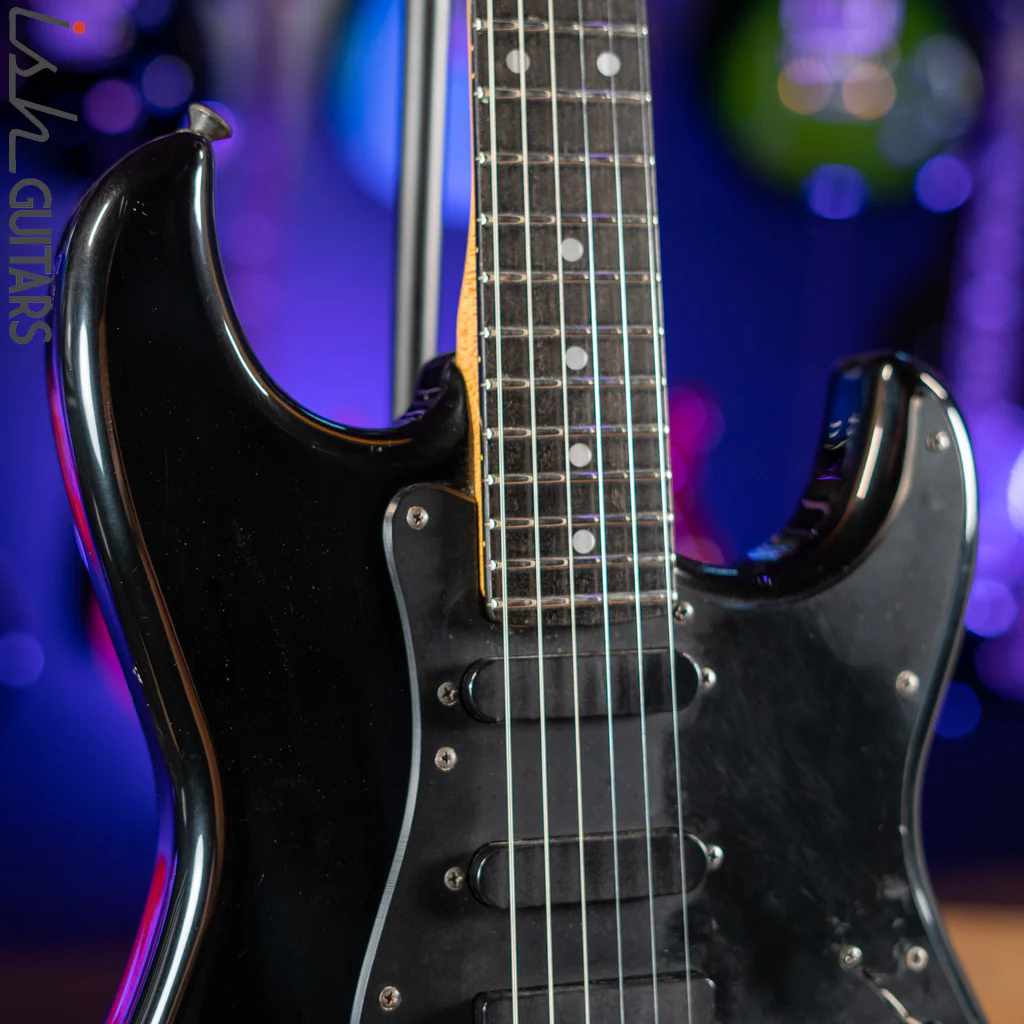 1980’s Casio PG-380 Synthesizer Guitar Black - Image 3