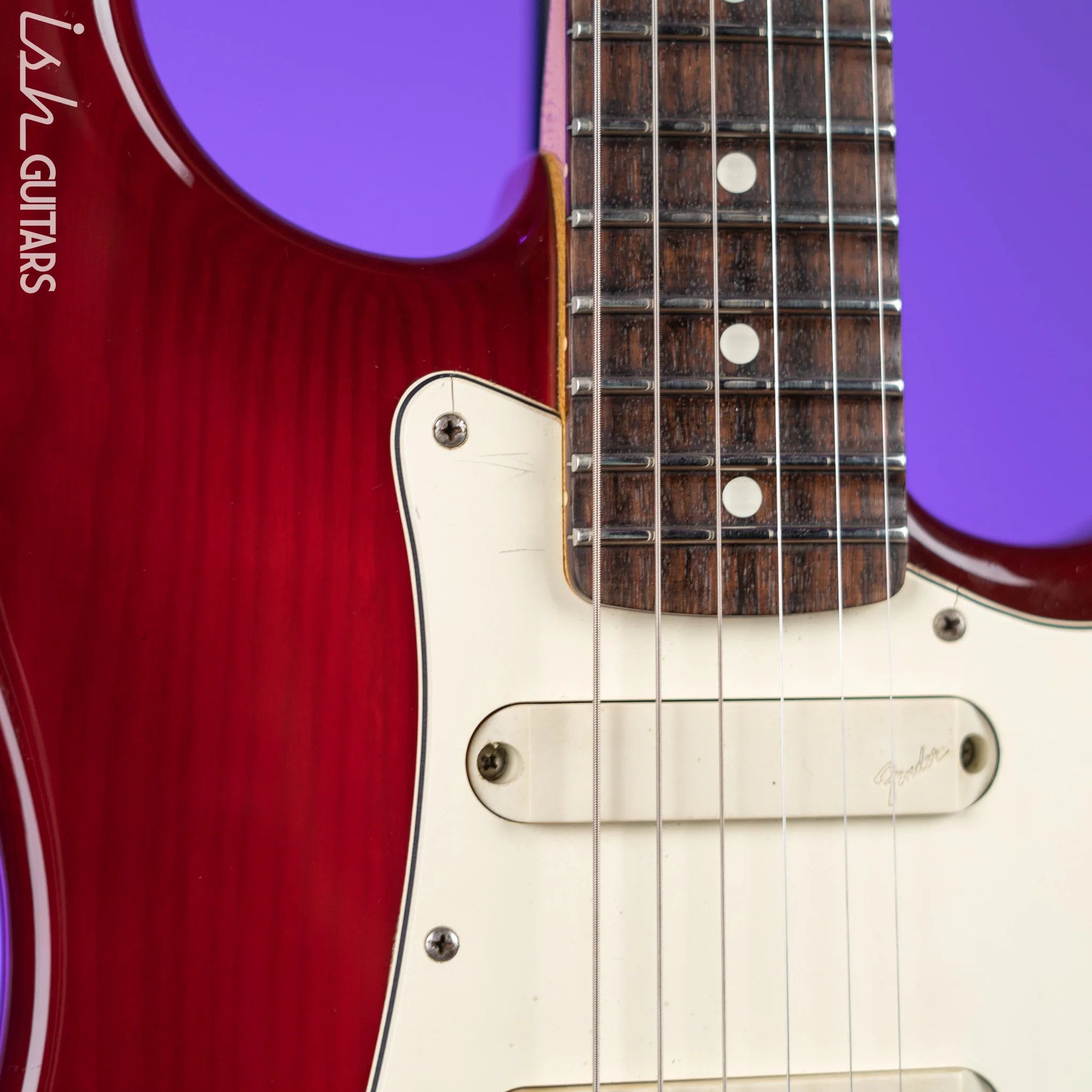 1983-1984 Fender Elite Stratocaster Red Scalloped Fretboard Wild Cherry - Image 8