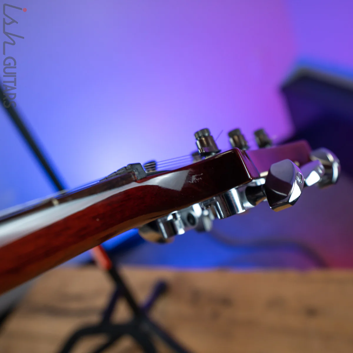 1986 PRS Custom 24 1-Piece Top Birds Hand Signed Dark Cherry Sunburst - Image 15