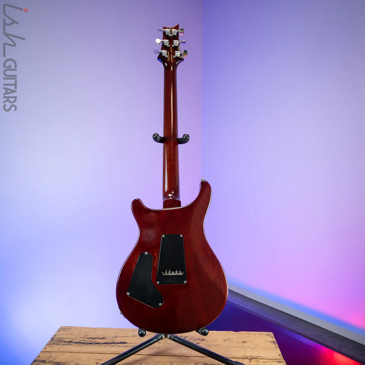 1986 PRS Custom 24 1-Piece Top Birds Hand Signed Dark Cherry Sunburst - Image 8
