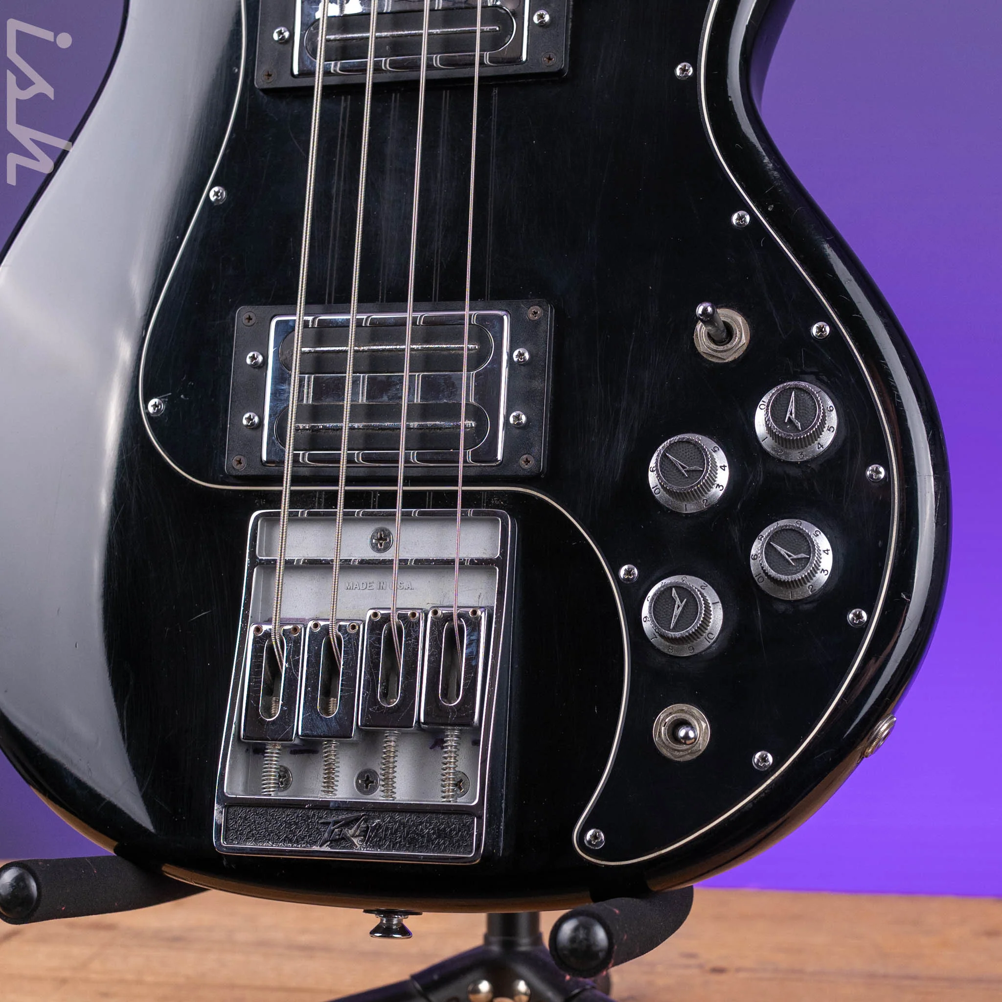 1987 Peavey T-40 Bass Guitar Black *As-Is* - Image 5