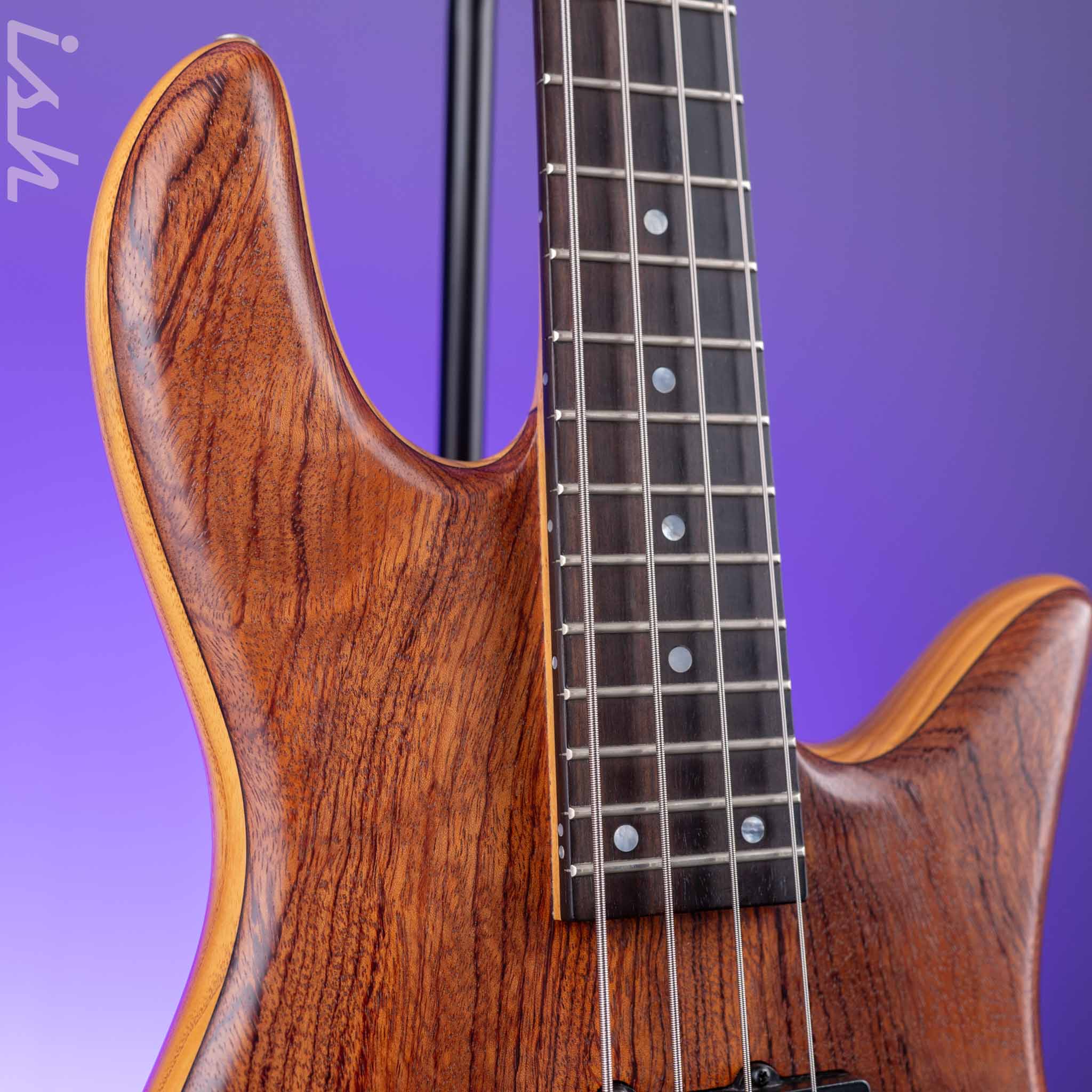 1988 Fodera Emperor 4-String Bass Bubinga Vintage Natural - Image 3