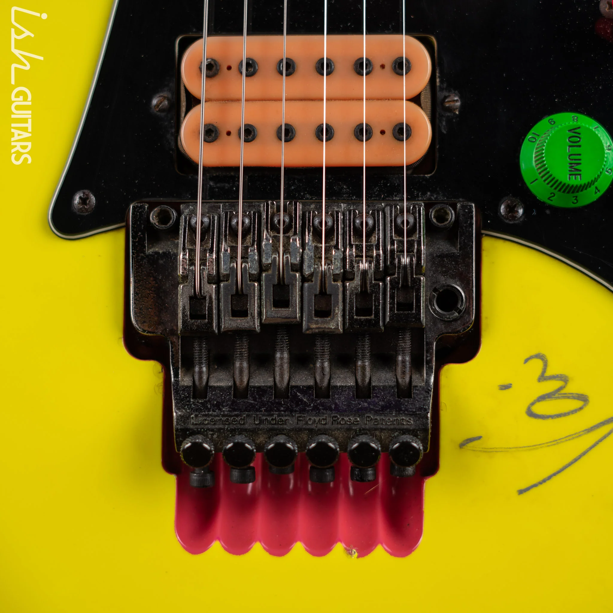 1990 Ibanez JEM 777 Steve Vai Signature Desert Yellow *Signed* - Image 7