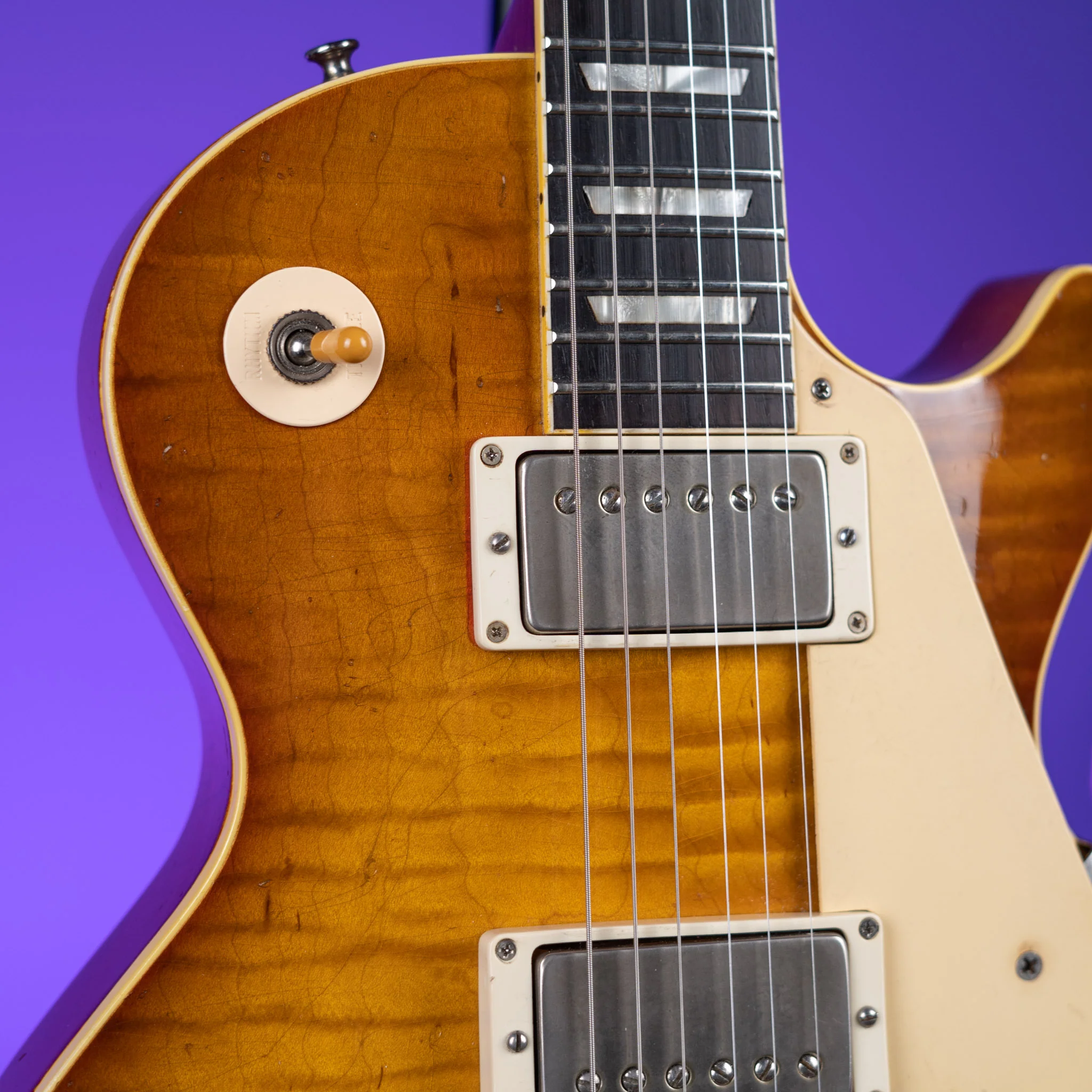 1990's Max Burst Gibson Les Paul Copy Dark Lemon Burst - Image 3