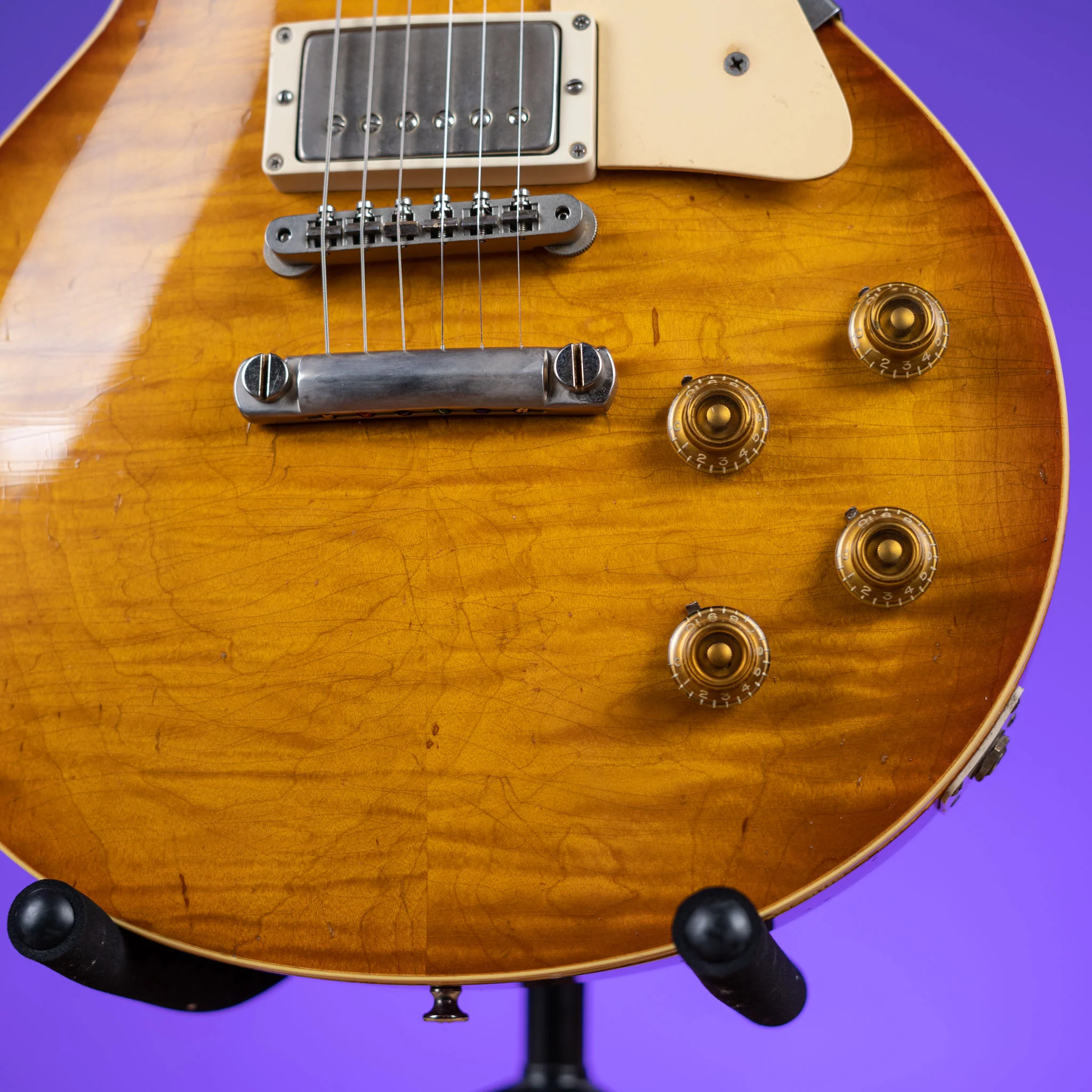 1990's Max Burst Gibson Les Paul Copy Dark Lemon Burst - Image 4