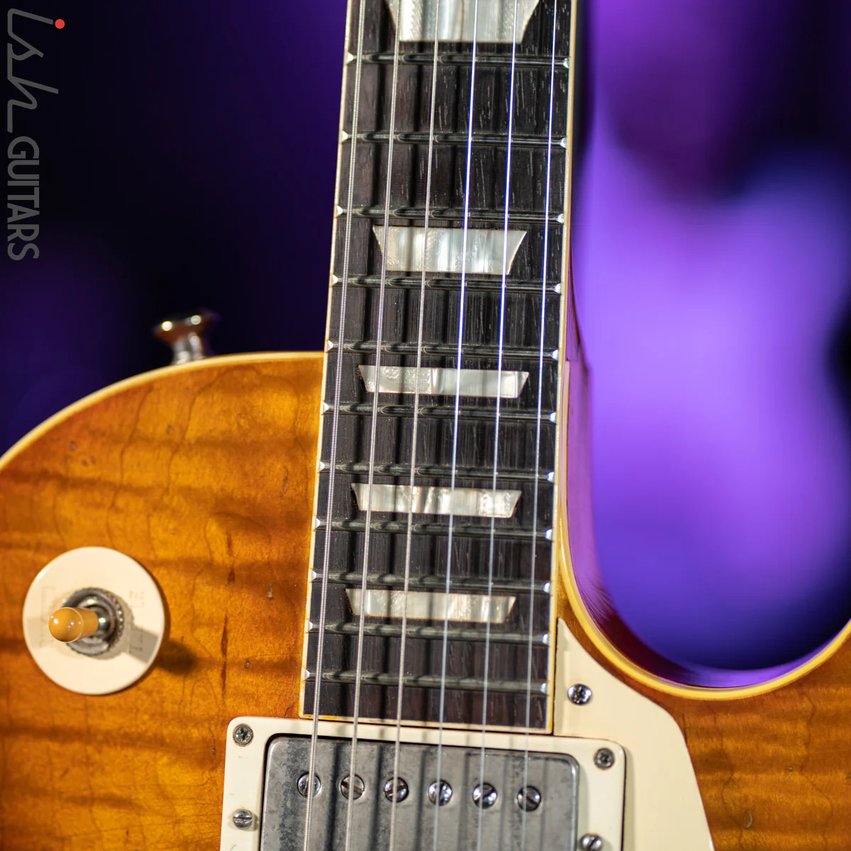 1990's Max Burst Gibson Les Paul Copy Dark Lemon Burst - Image 10