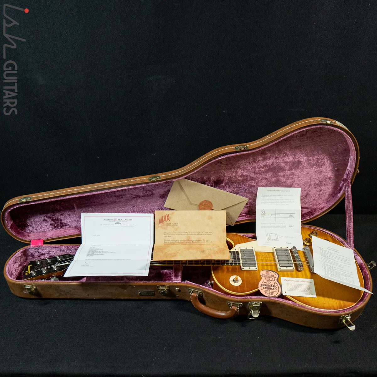 1990's Max Burst Gibson Les Paul Copy Dark Lemon Burst - Image 24