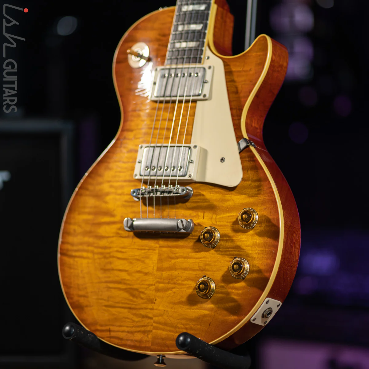 1990's Max Burst Gibson Les Paul Copy Dark Lemon Burst - Image 7