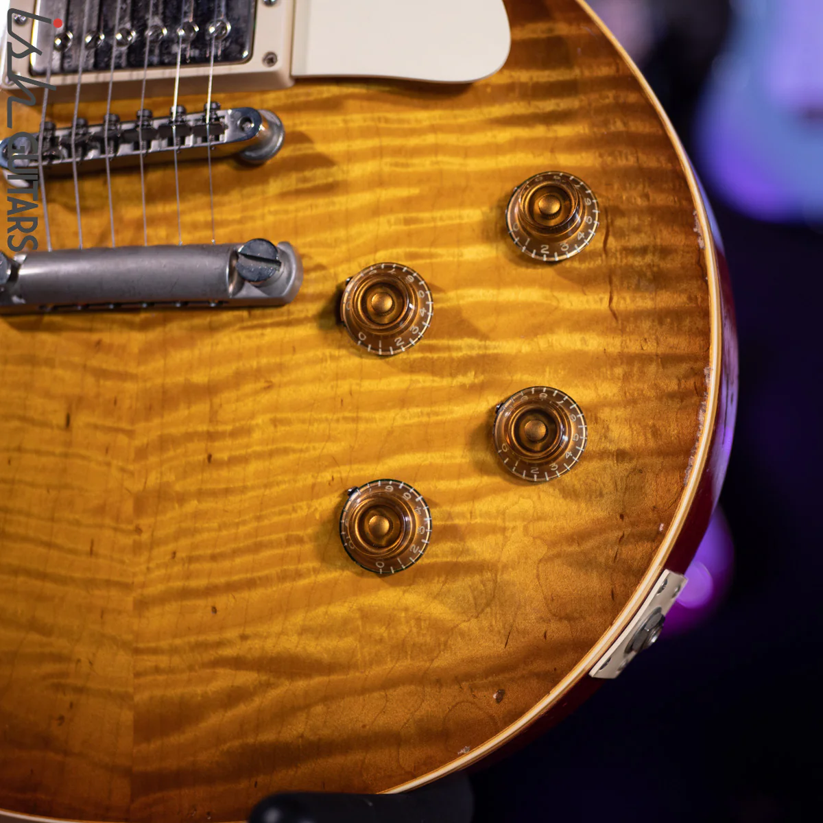 1990s Max Burst "Gibson" Les Paul Lemon Burst Double White PAF - Image 4