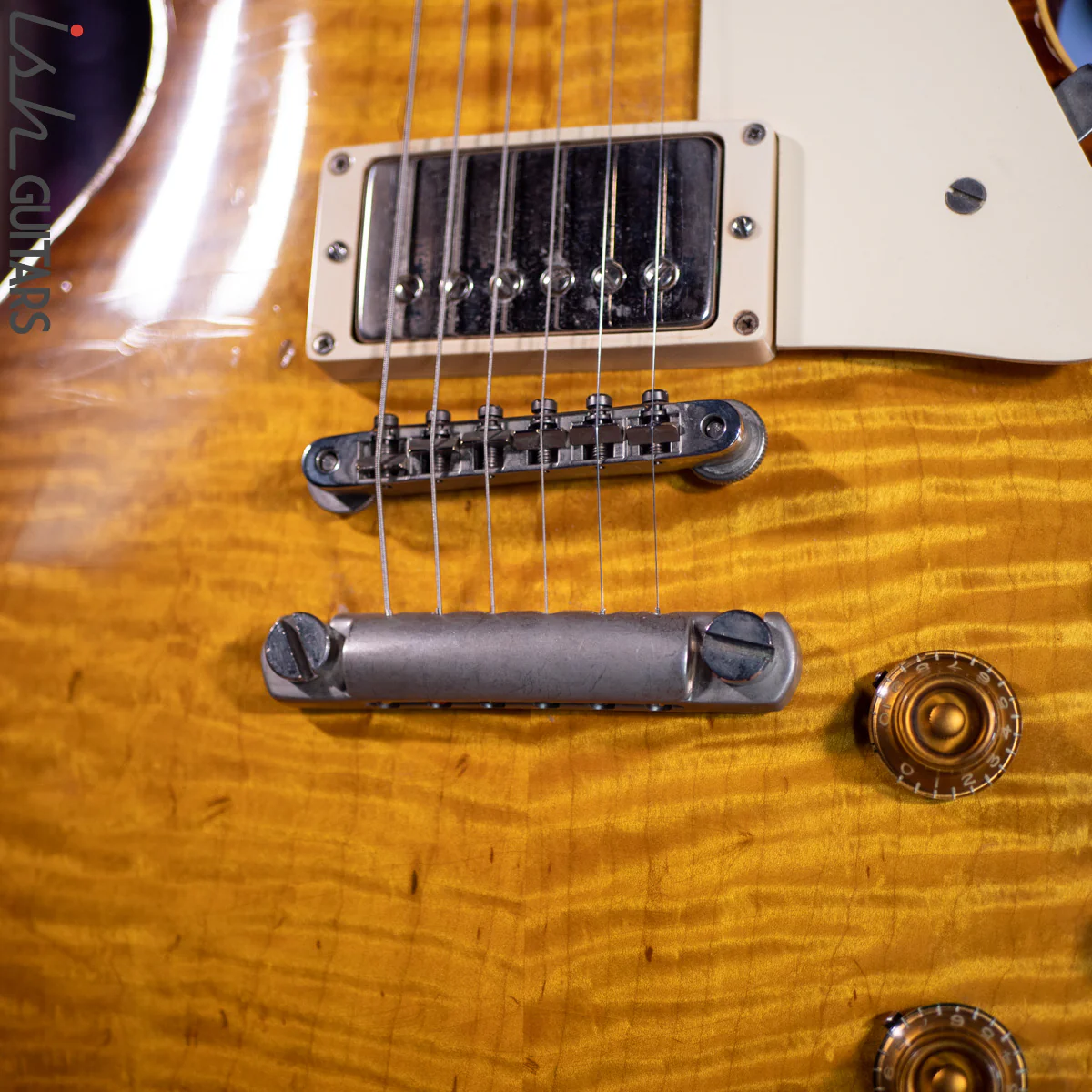 1990s Max Burst "Gibson" Les Paul Lemon Burst Double White PAF - Image 5