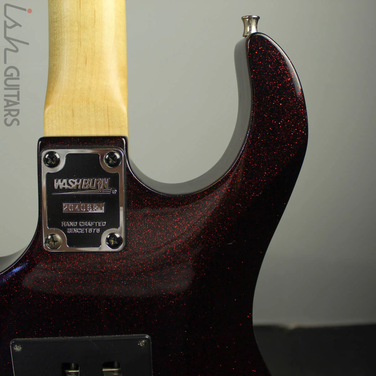1990s Washburn MG-44 Black Cherry Sparkle - Image 10
