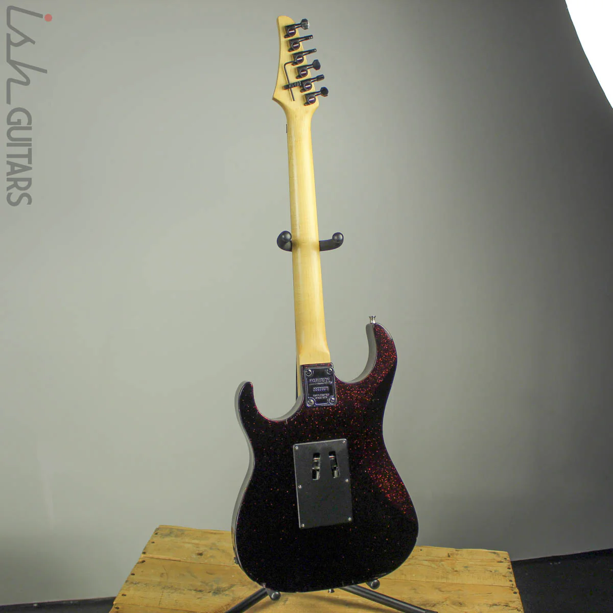 1990s Washburn MG-44 Black Cherry Sparkle - Image 8