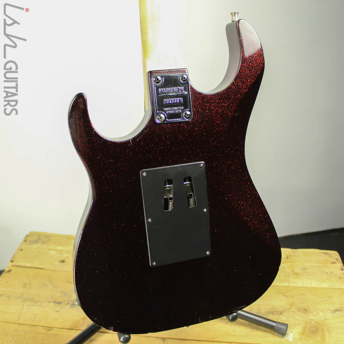 1990s Washburn MG-44 Black Cherry Sparkle - Image 9