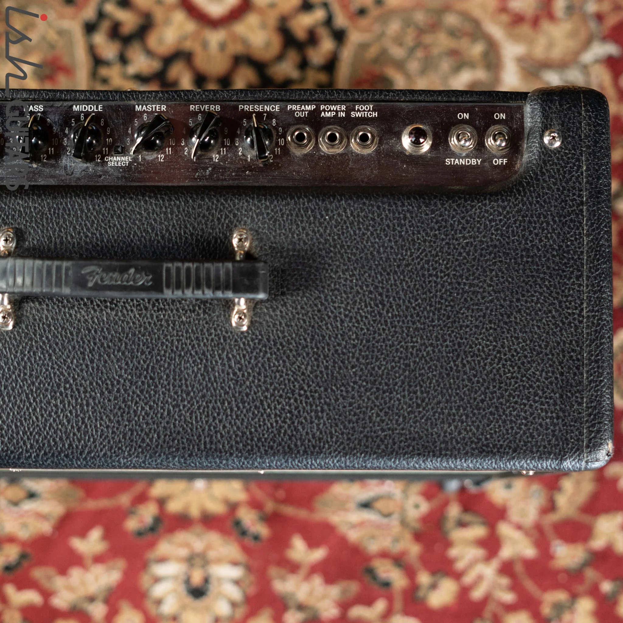 1991 Fender DeVille Combo Amplifier Black Tolex - Image 5