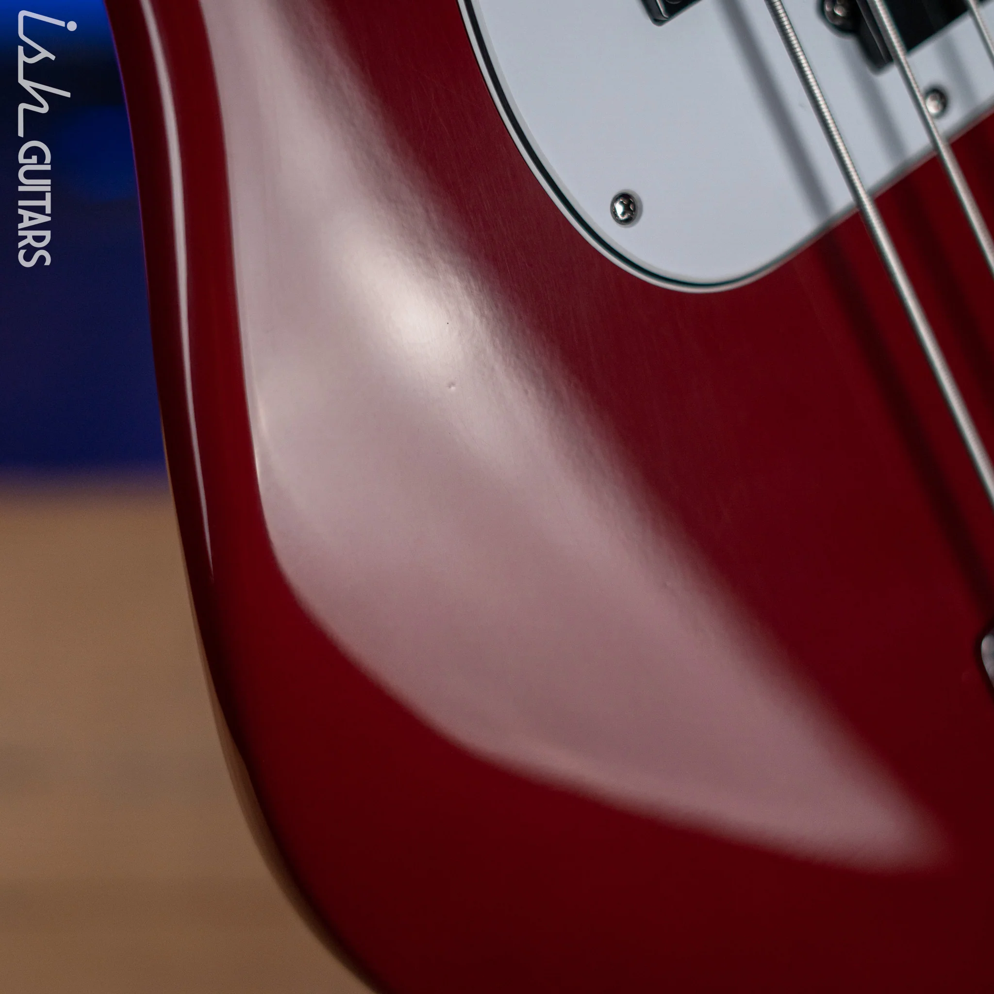 1995 Fender American Standard Fretless P Bass Red - Image 9