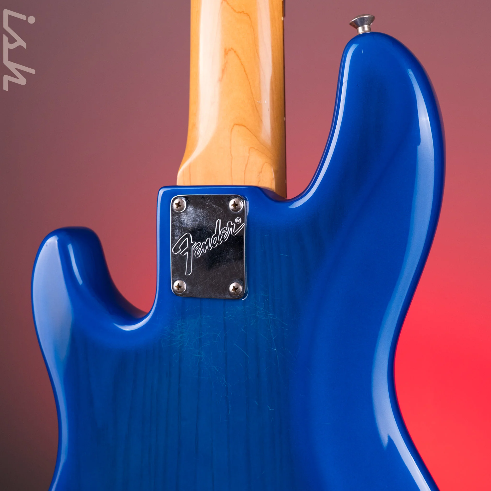 1996 Fender 50th Anniversary USA Jazz Bass Deluxe Active Blue Burst w/ EMG Pickups & Preamp - Image 10