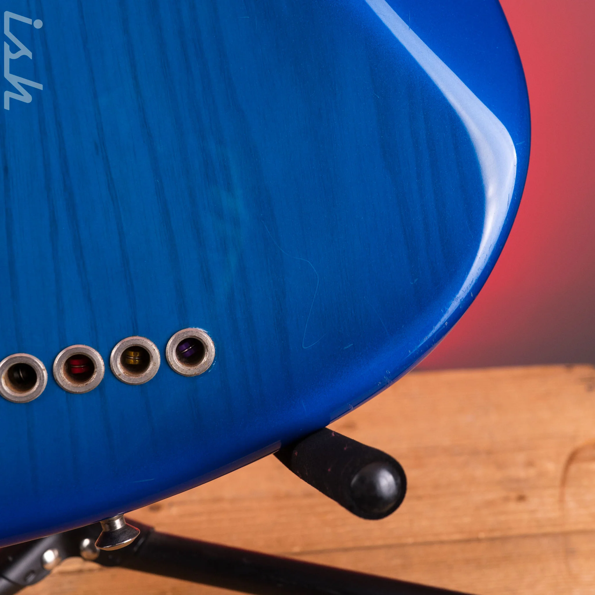 1996 Fender 50th Anniversary USA Jazz Bass Deluxe Active Blue Burst w/ EMG Pickups & Preamp - Image 13