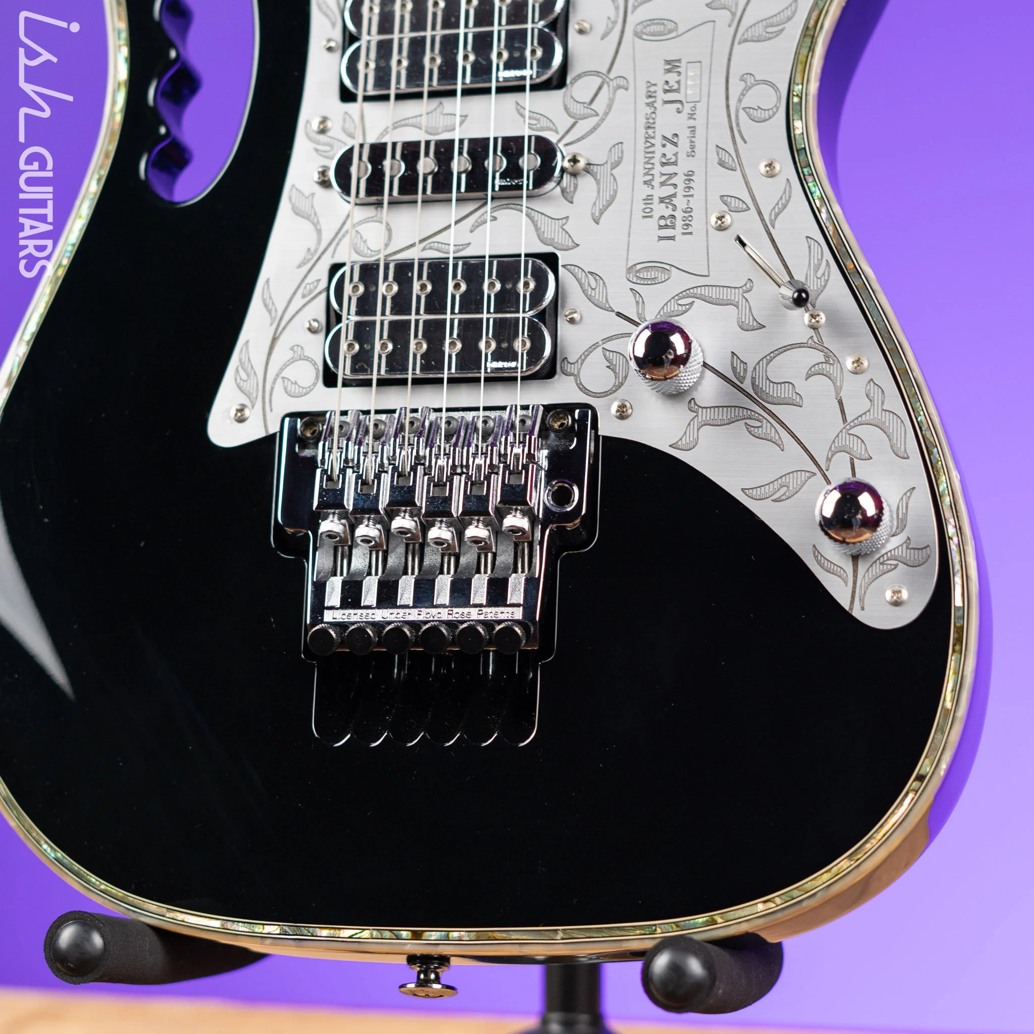 1996 Ibanez JEM10th Steve Vai Signature 10th Anniversary Black - Image 4