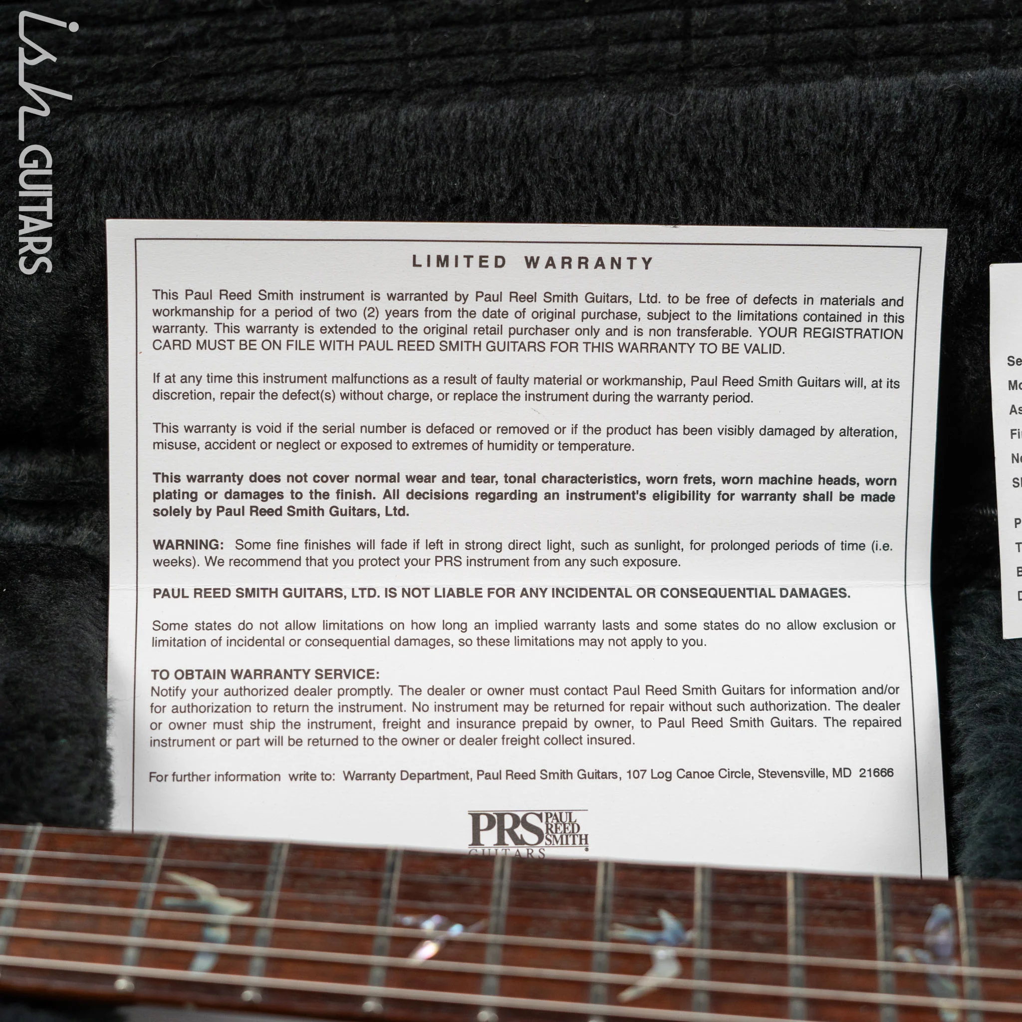 1996 PRS Santana I Tobacco Burst - Image 14