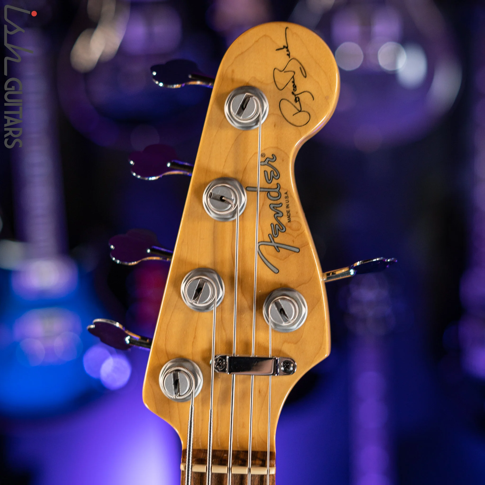 1998 Fender Roscoe Beck V Signature Bass Sunburst - Image 3