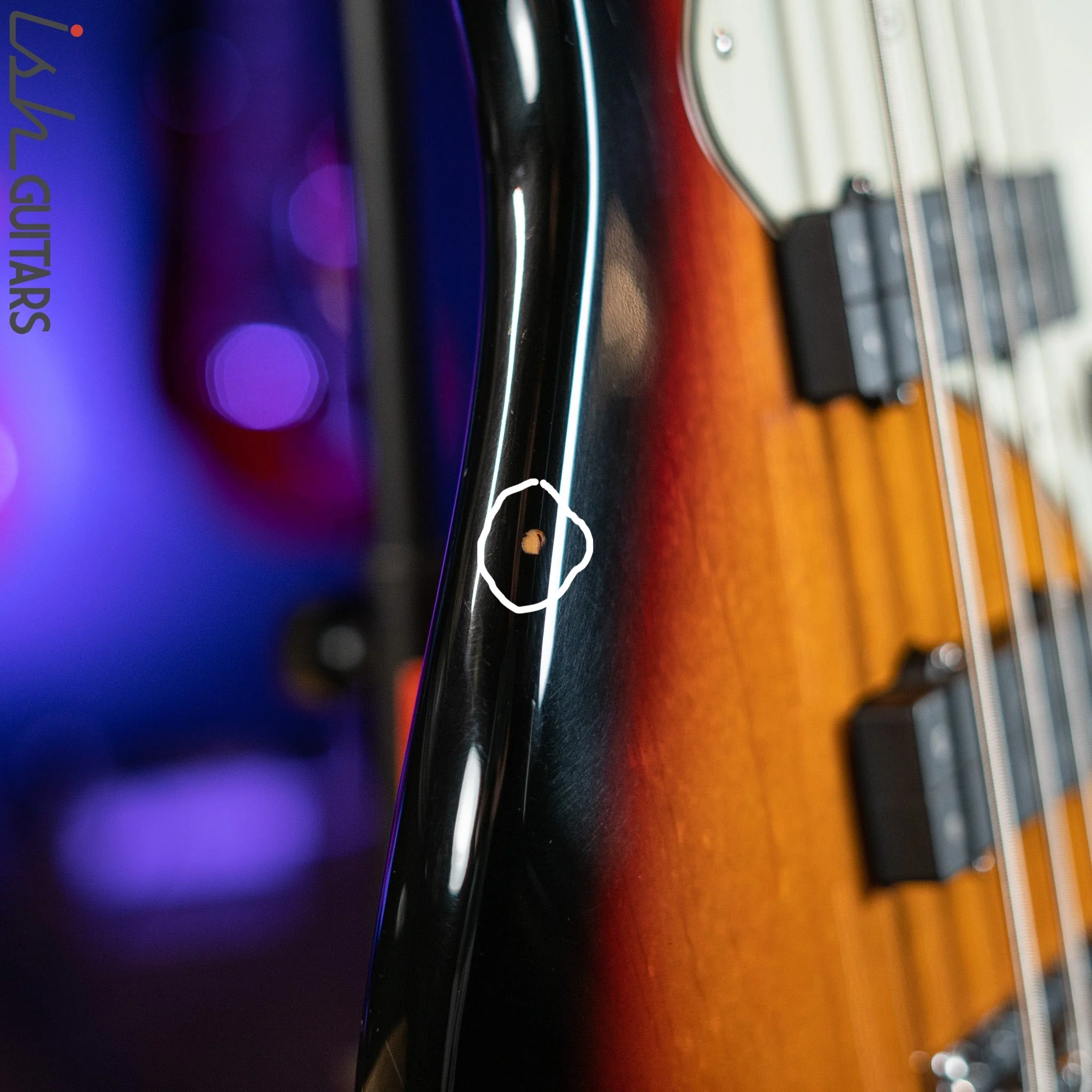 1998 Fender Roscoe Beck V Signature Bass Sunburst - Image 6
