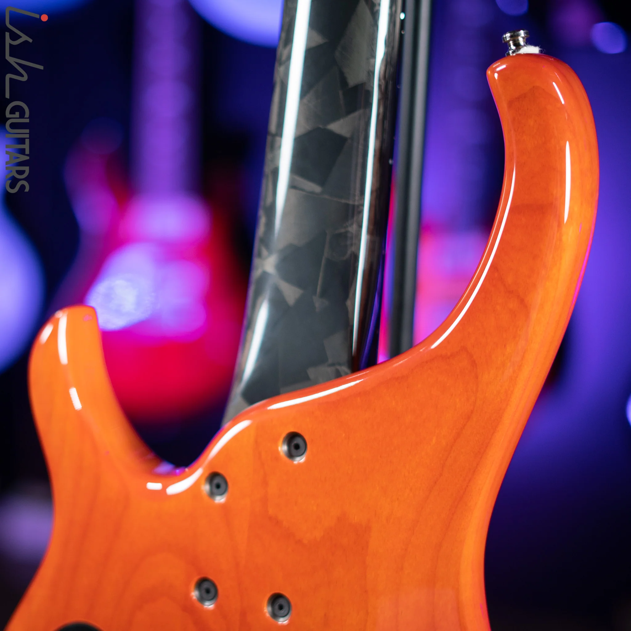 1998 Modulus Q5 Quantum 5-String Bass Orange Quilt - Image 13