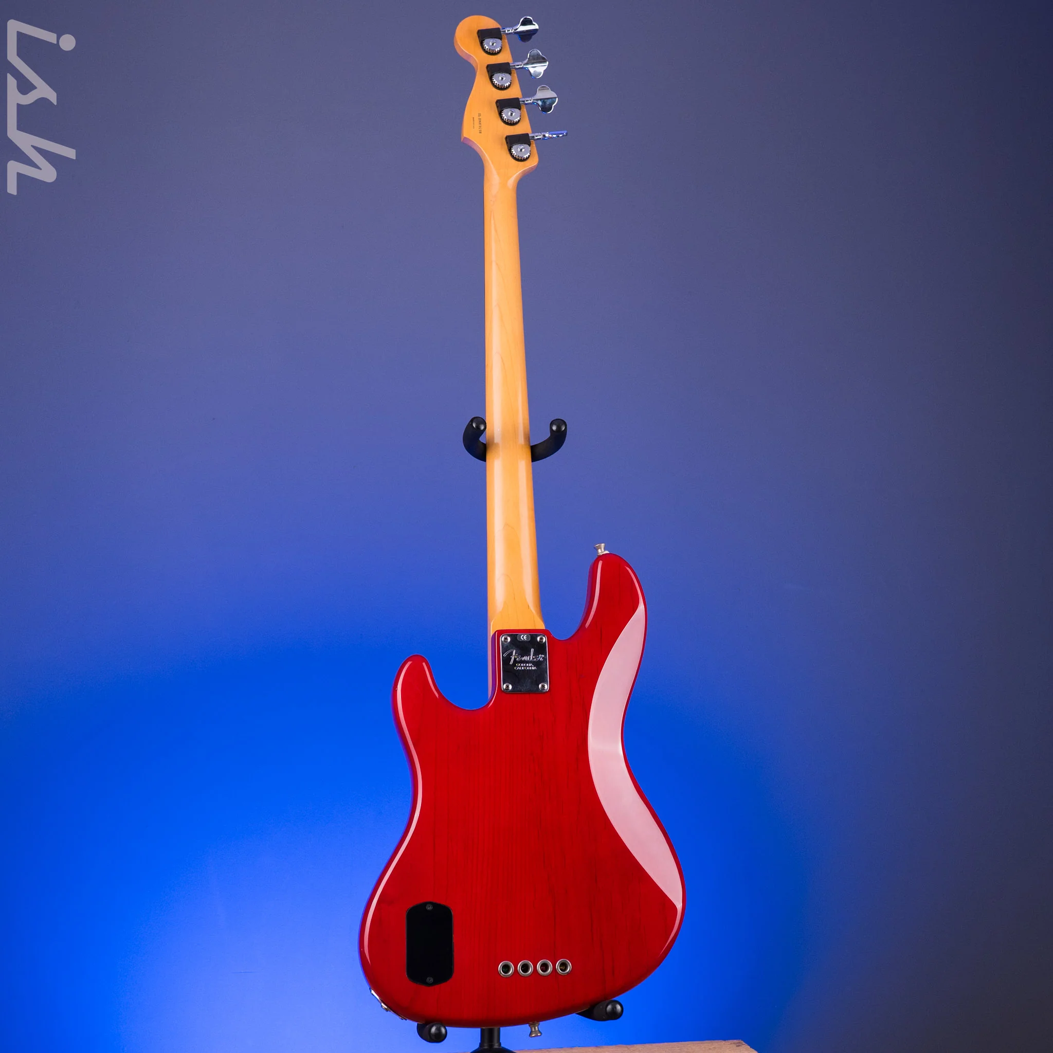 1999 Fender American Deluxe Jazz Bass Fretless 4-String Transparent Crimson Red - Image 13