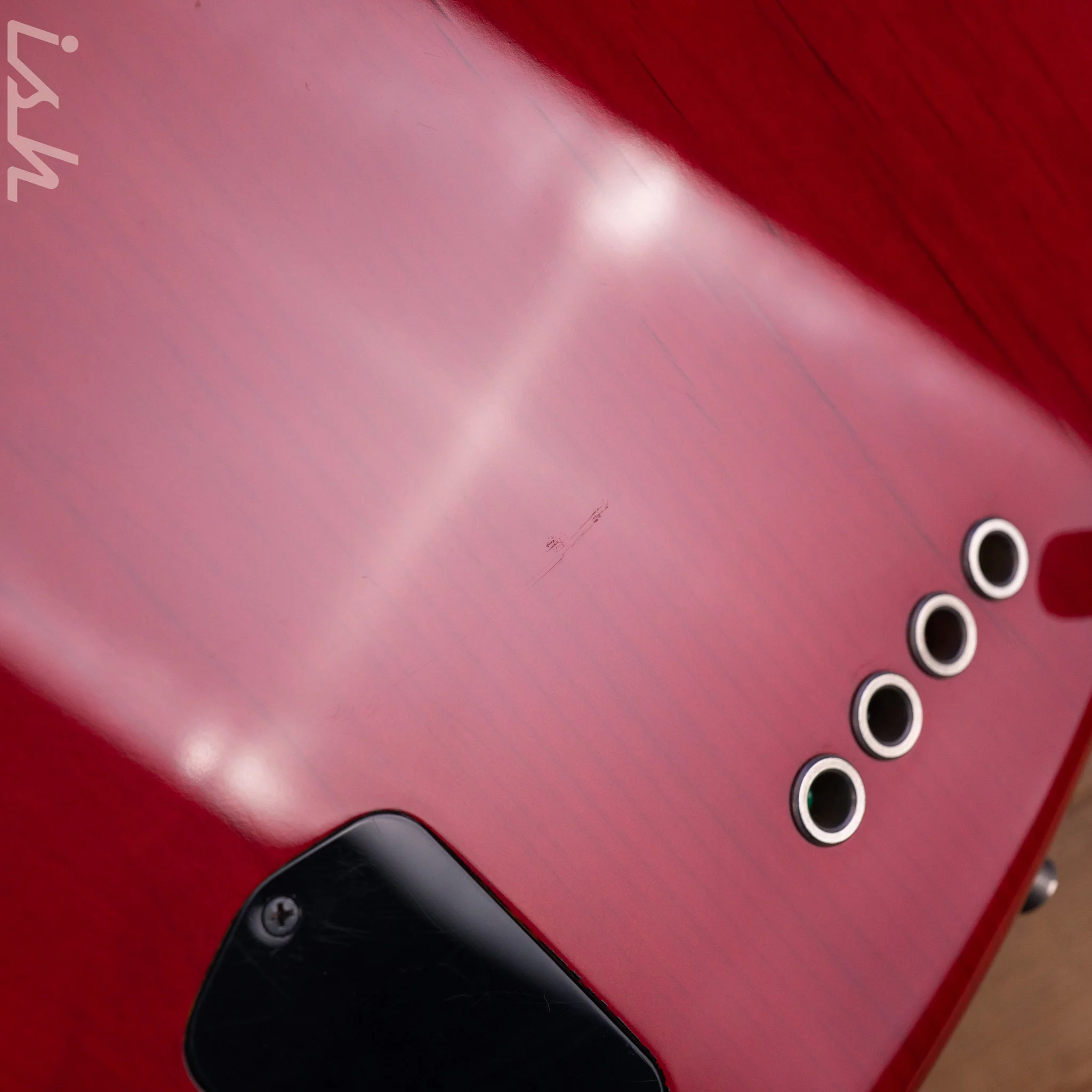 1999 Fender American Deluxe Jazz Bass Fretless 4-String Transparent Crimson Red - Image 20