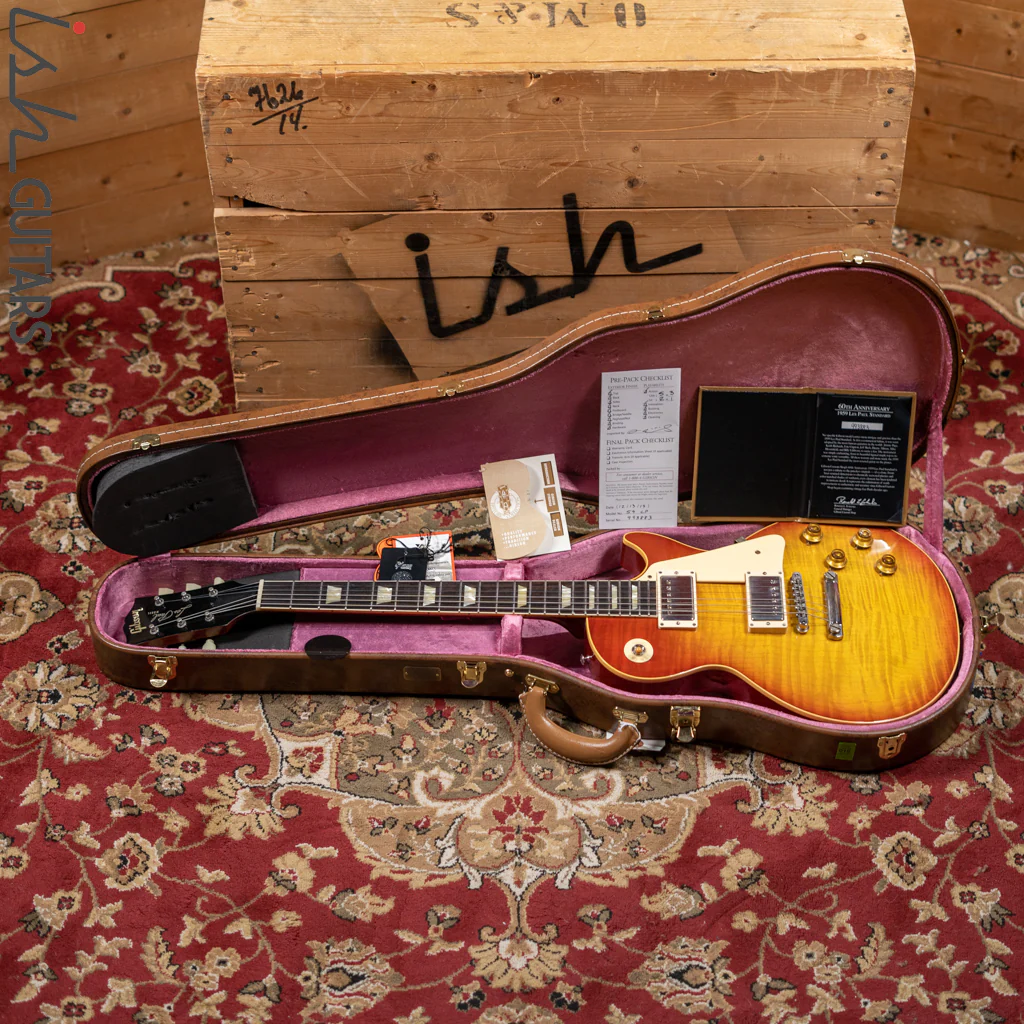 2019 Gibson Custom 60th Anniversary Les Paul '59 Reissue Cherry Sunburst - Image 15
