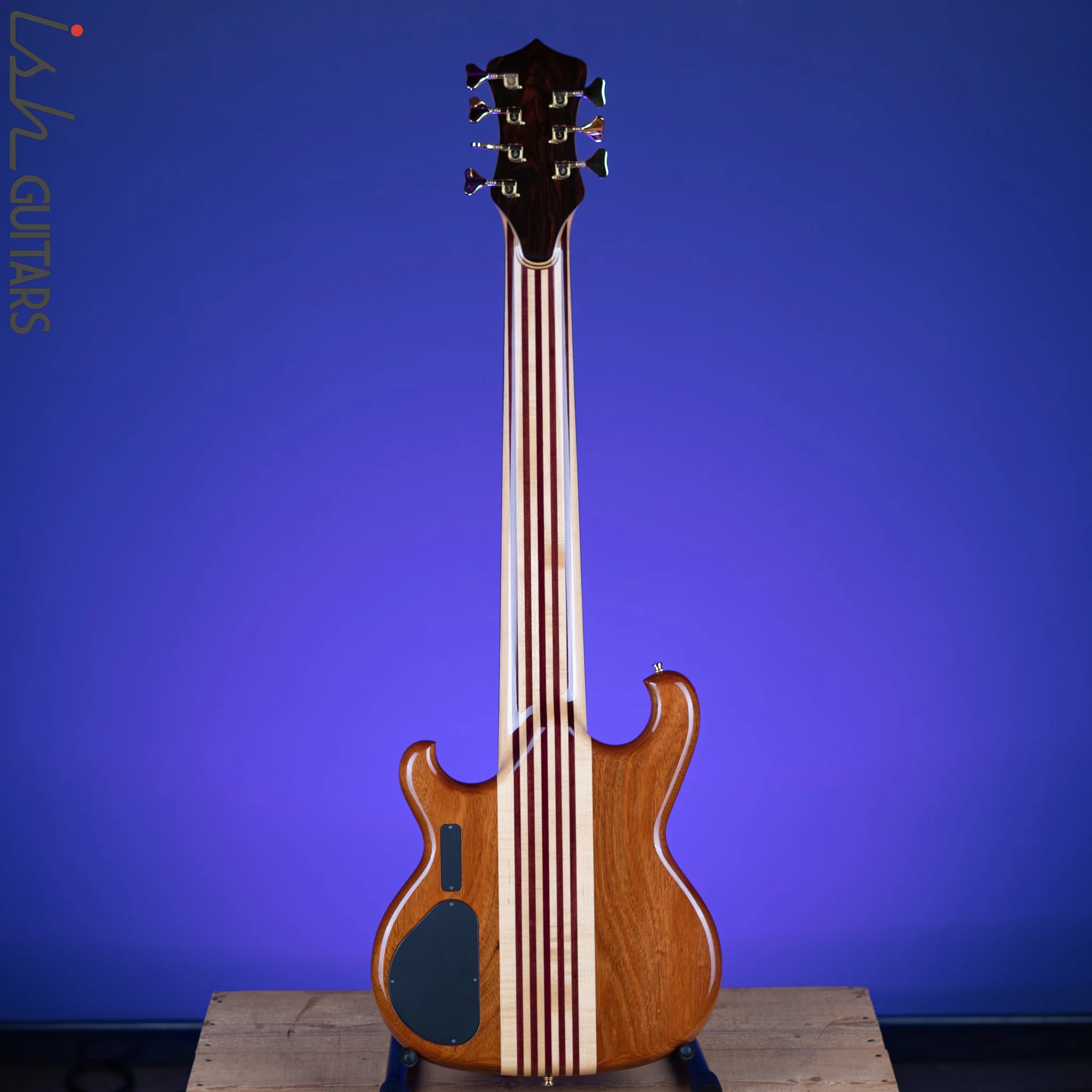 2000 Alembic Spoiler 7-String Bass Lined Fretless Natural - Image 9