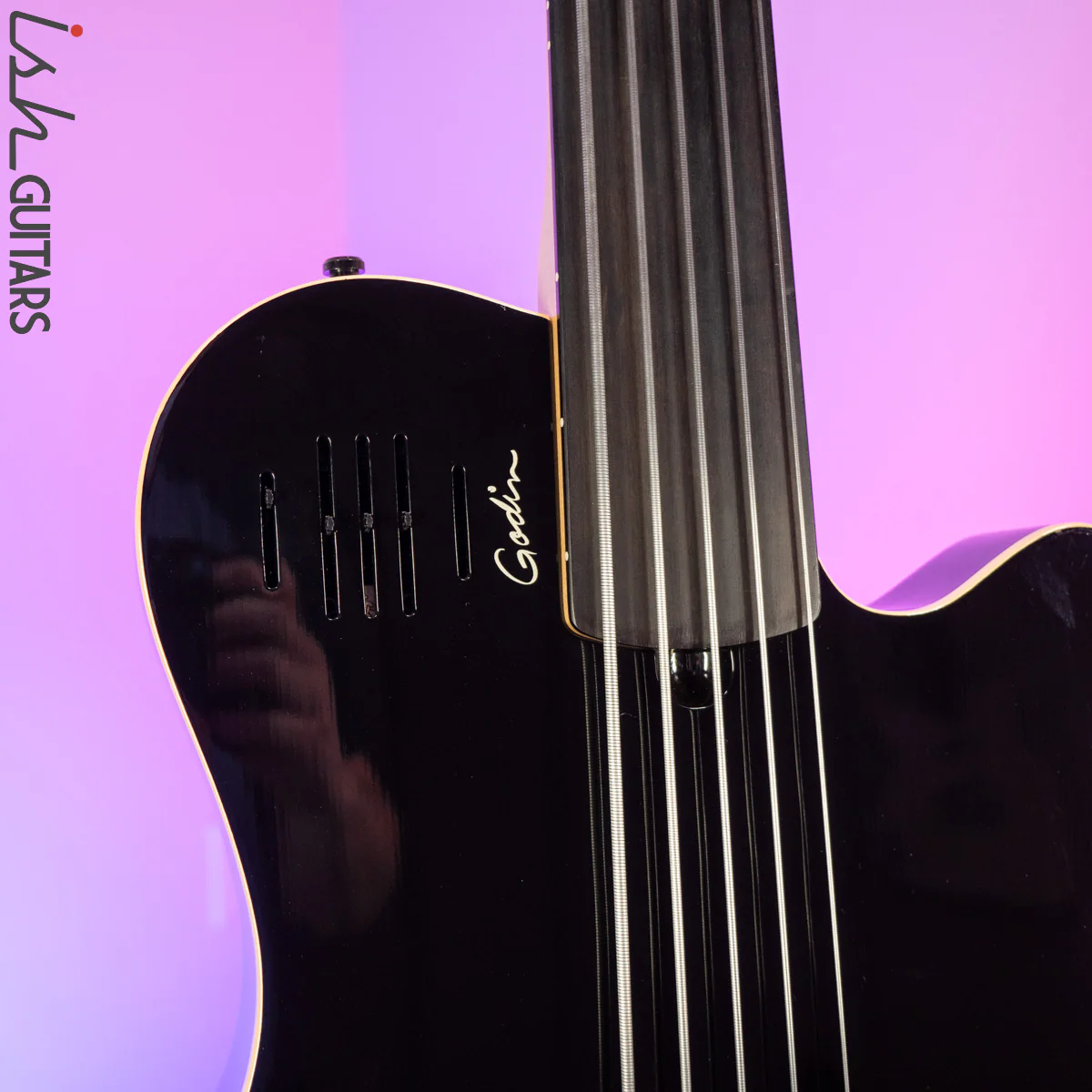 2000 Godin A5 Five-String Fretless Semi-Acoustic Bass - Image 3