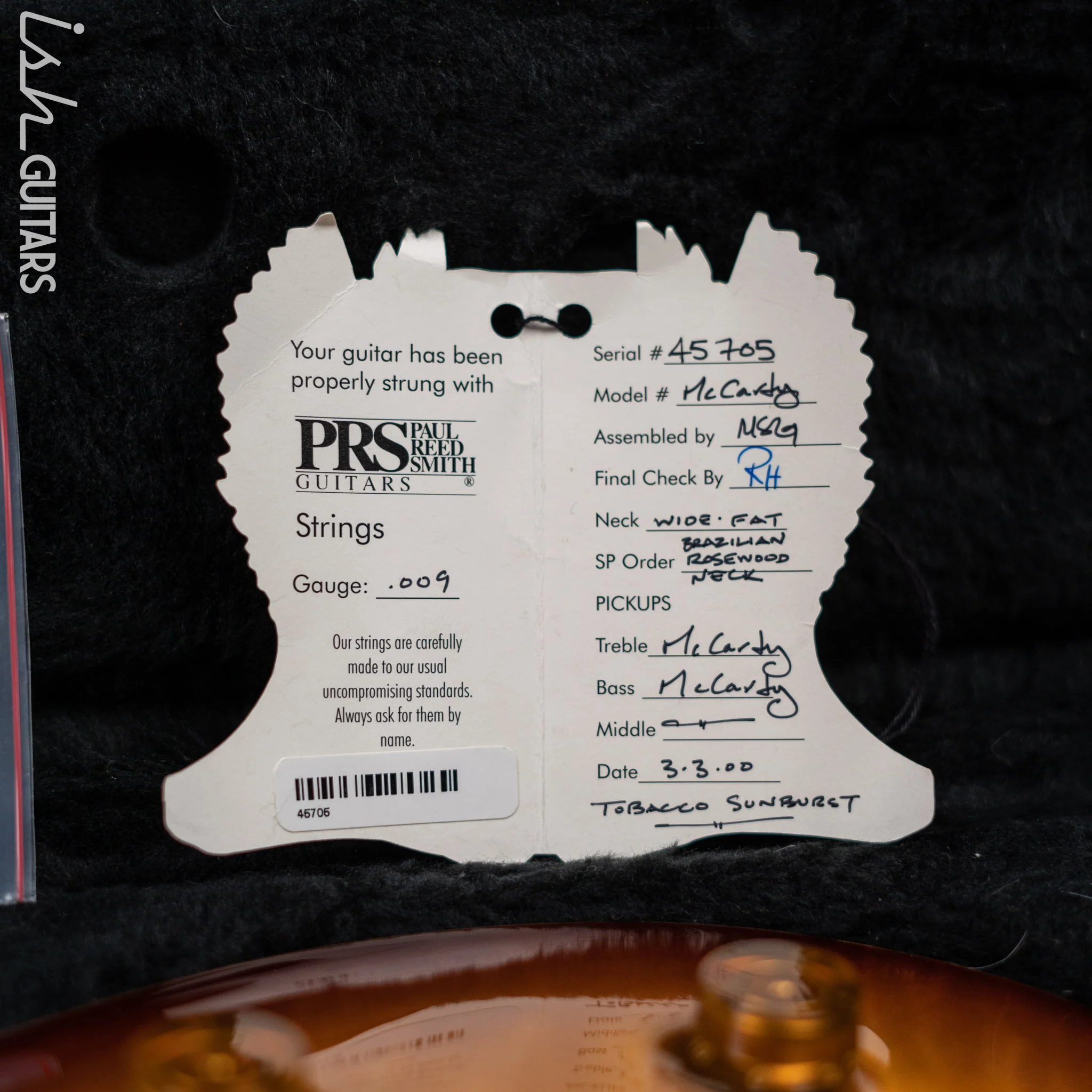 2000 PRS McCarty Brazilian Rosewood Neck 179/250 Special Edition McCarty Sunburst - Image 17