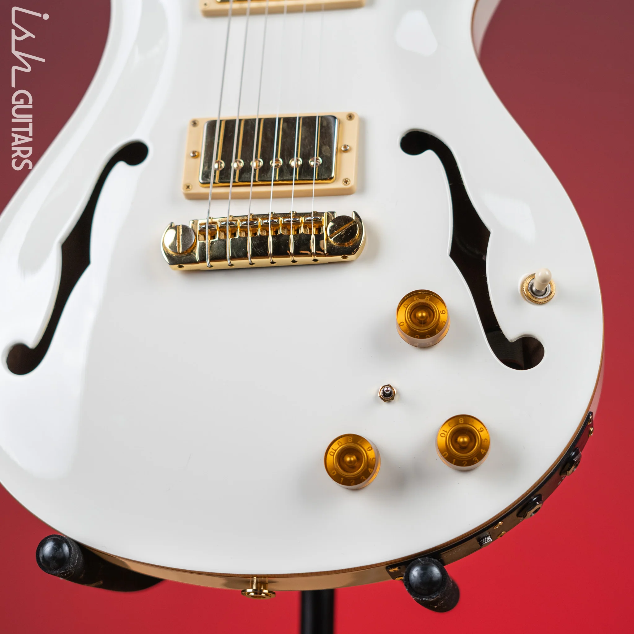 2000 PRS McCarty Hollowbody I Piezo Spruce Top Antique White - Image 4