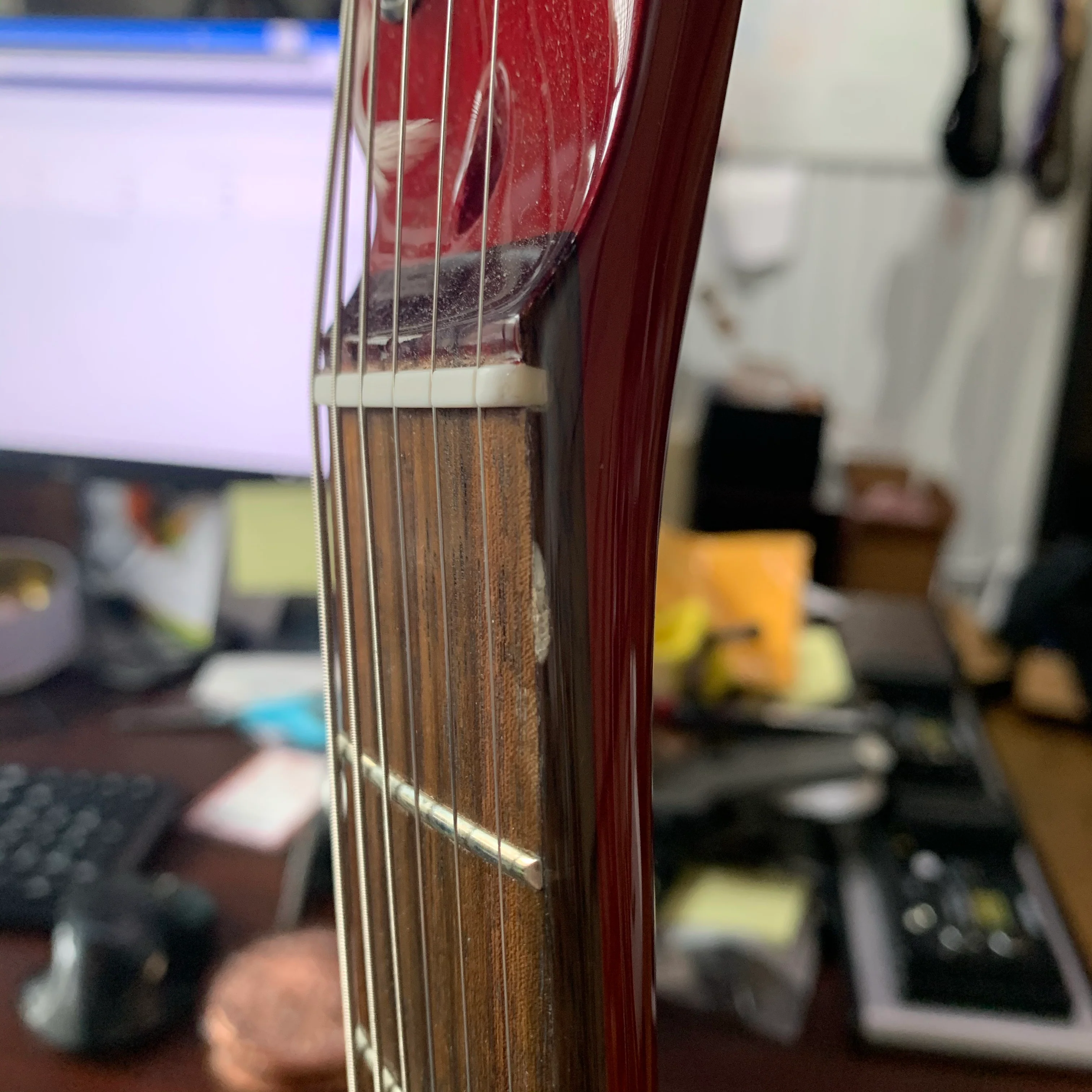 2000 Fender Squier Master Series Telecaster Standard Thinline Candy Apple Red - Image 16