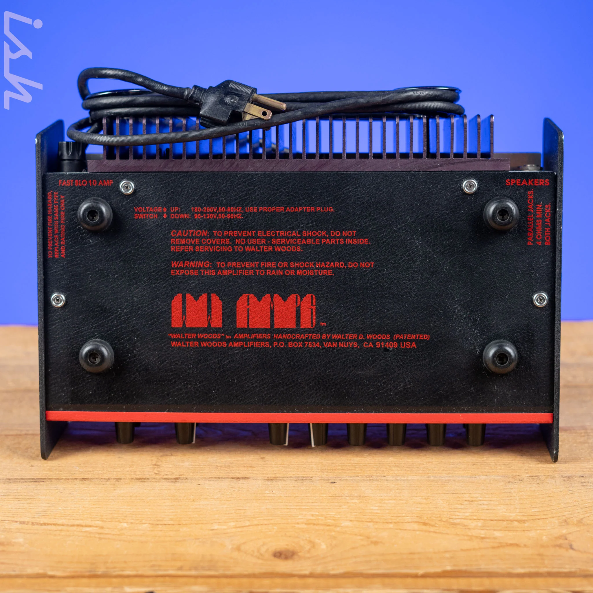 2000s Walter Woods Electracoustic Ultra Hi-Power 1200w Bass Amplifier (Blue Light) - Image 6
