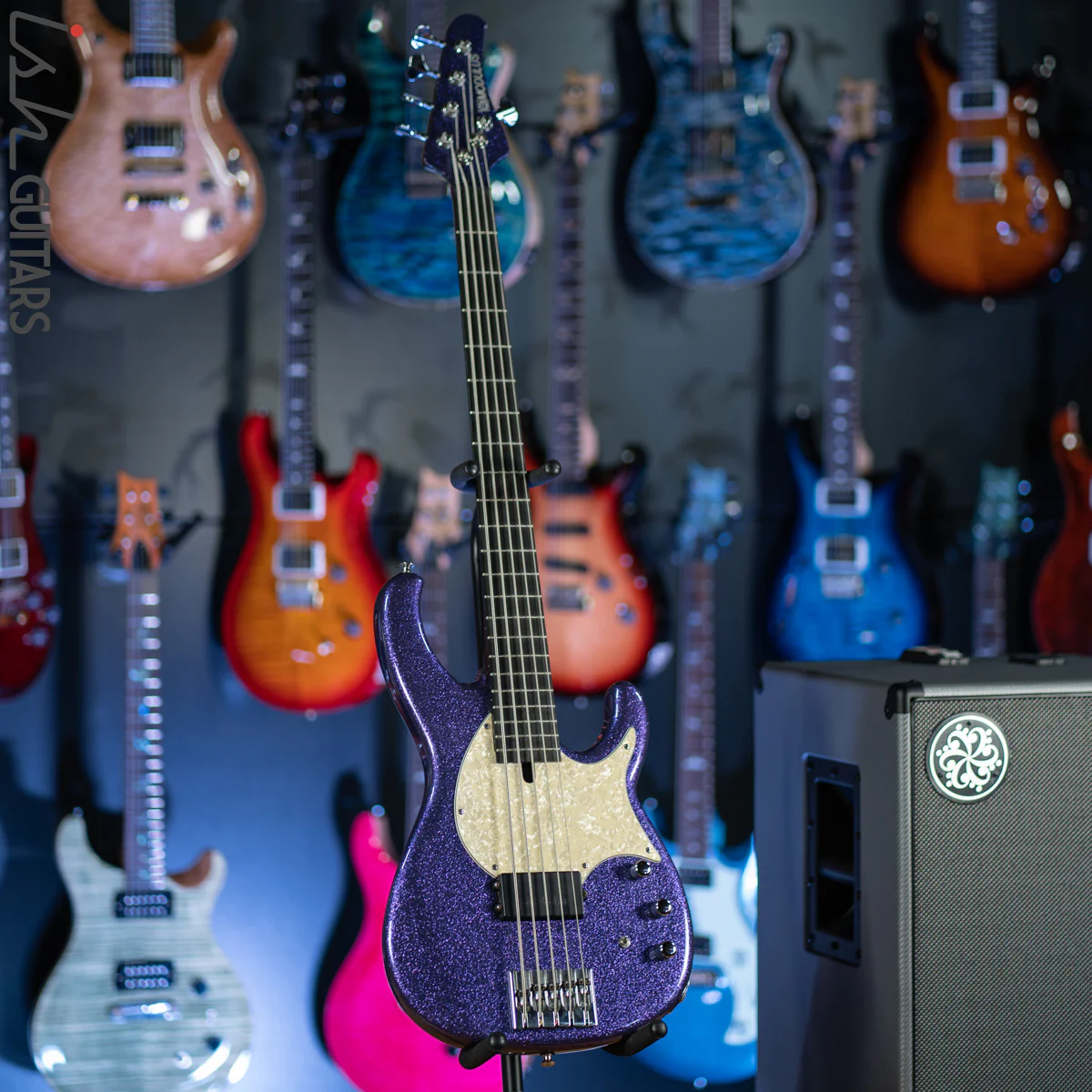 2001 Modulus Funk Unlimited FU5 Flea Bass FB5 - Rare Purple Glitter - Image 2