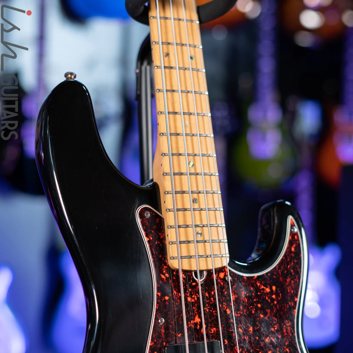 2002 Fender American Deluxe 4-String Precision Bass Black - Image 5