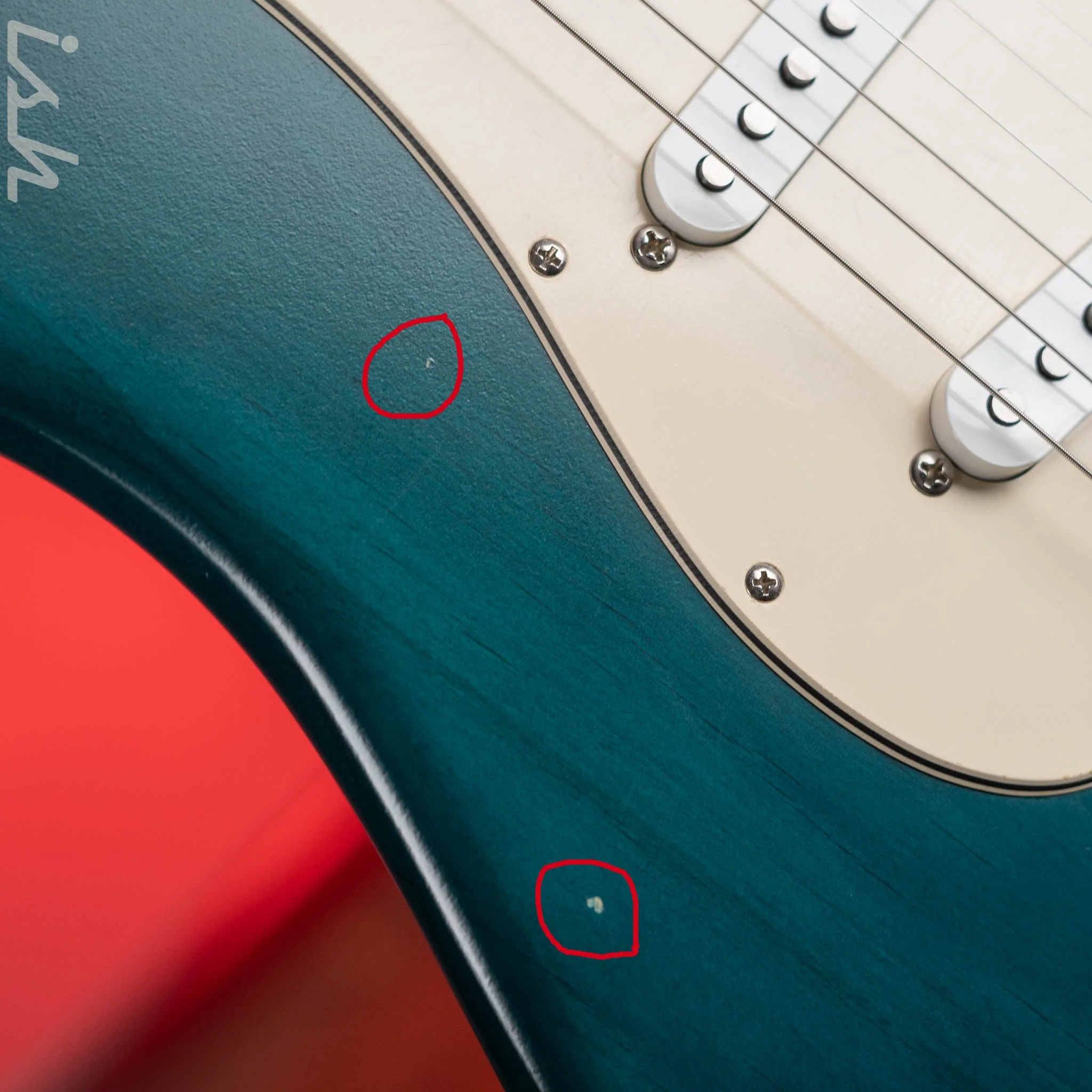 2002 Fender Highway One Stratocaster Transparent Satin Blue - Image 6