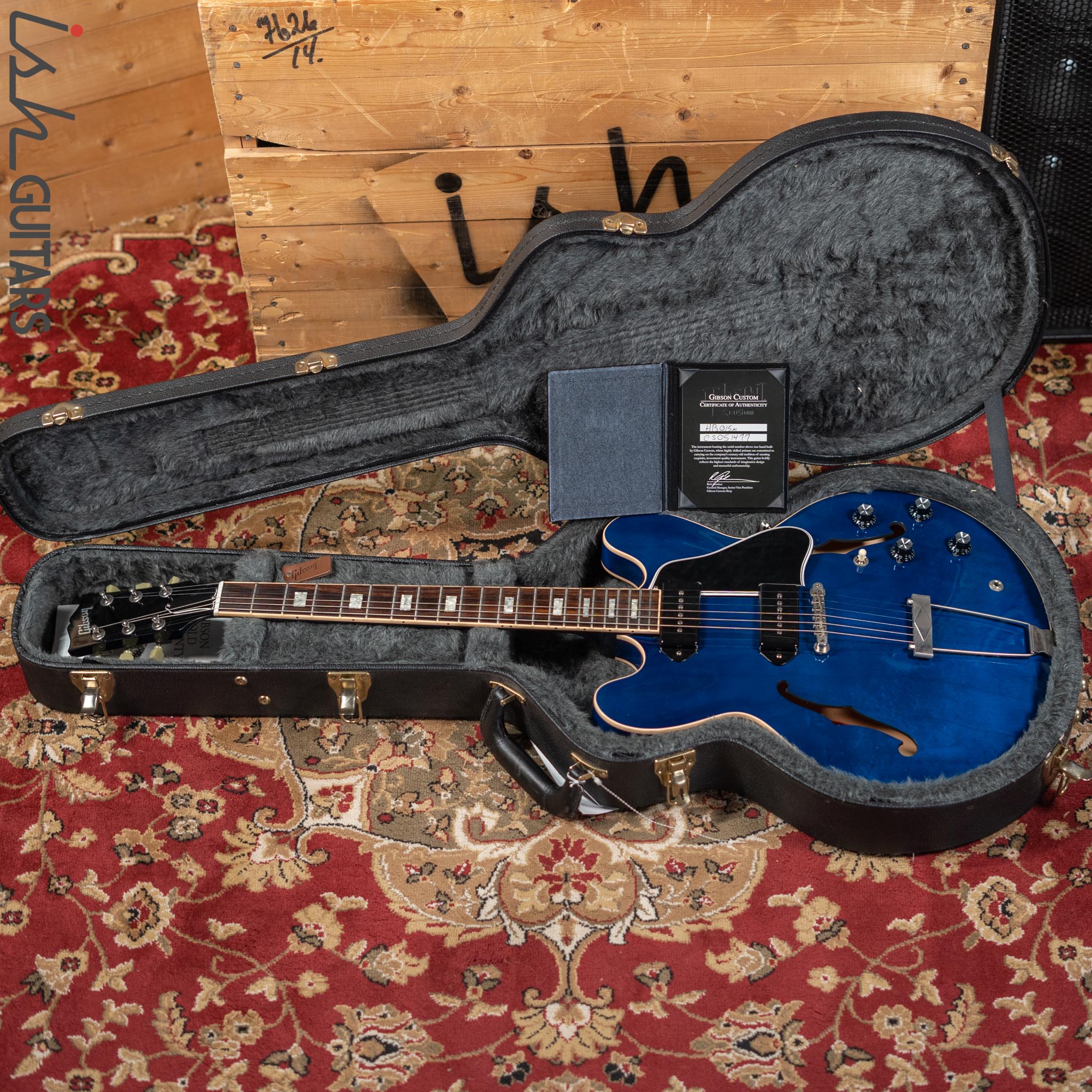 2010 Gibson Custom ES-330L Beale Street Blue - Image 17