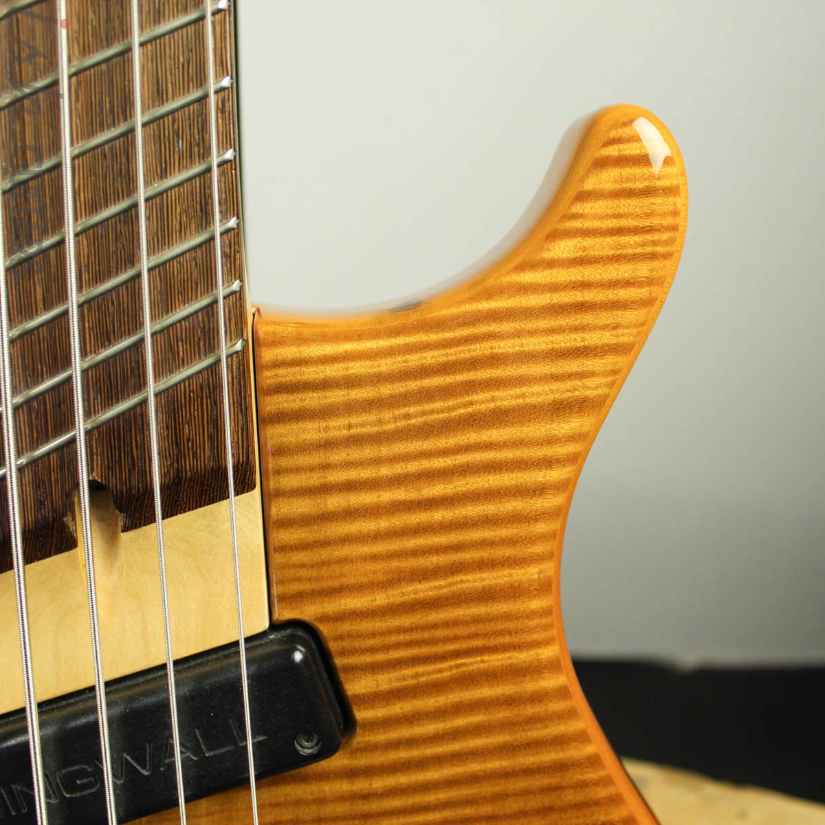 2003 Dingwall Afterburner I Flamed Maple Amber Fanned Fret Bass - Image 6