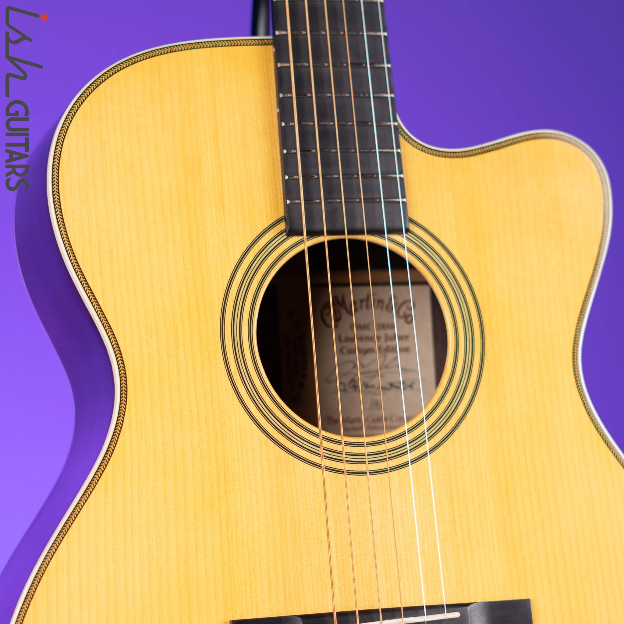 2007 Martin OMC-28M Custom Laurence Juber Natural - Image 3